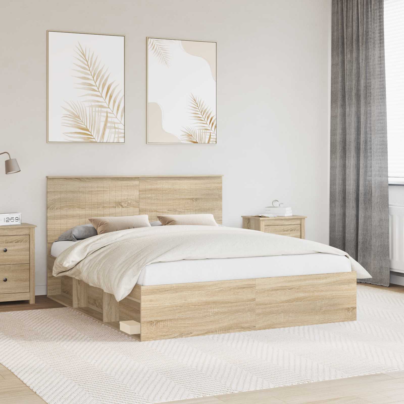 Bettrahmen Sonoma 160 x 200 cm Massives Kiefernholz