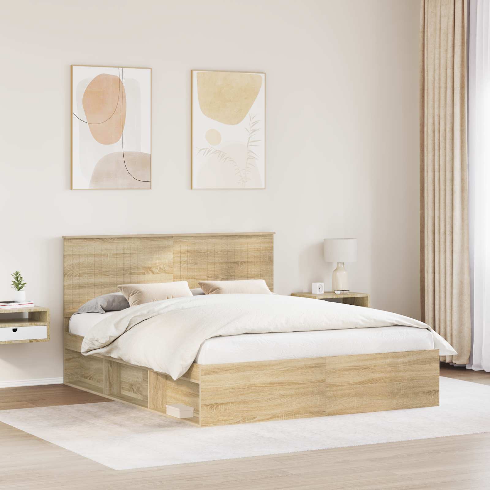 Bettrahmen Sonoma 160 x 200 cm Massives Kiefernholz