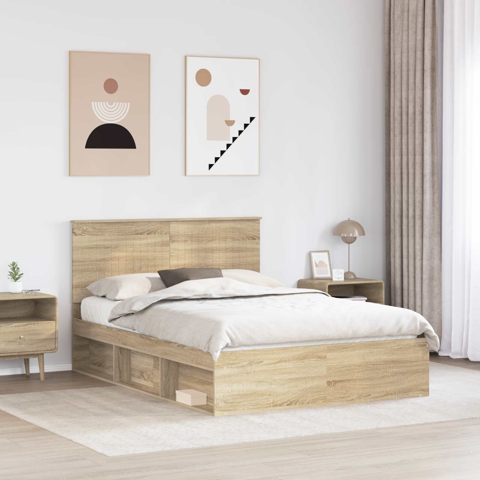 Bettrahmen Sonoma 140 x 200 cm Massives Kiefernholz