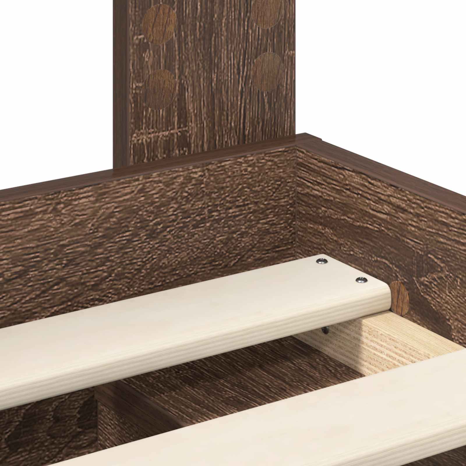 Bettrahmen Braun Eichen-Optik 140 x 200 cm Massives Kiefernholz