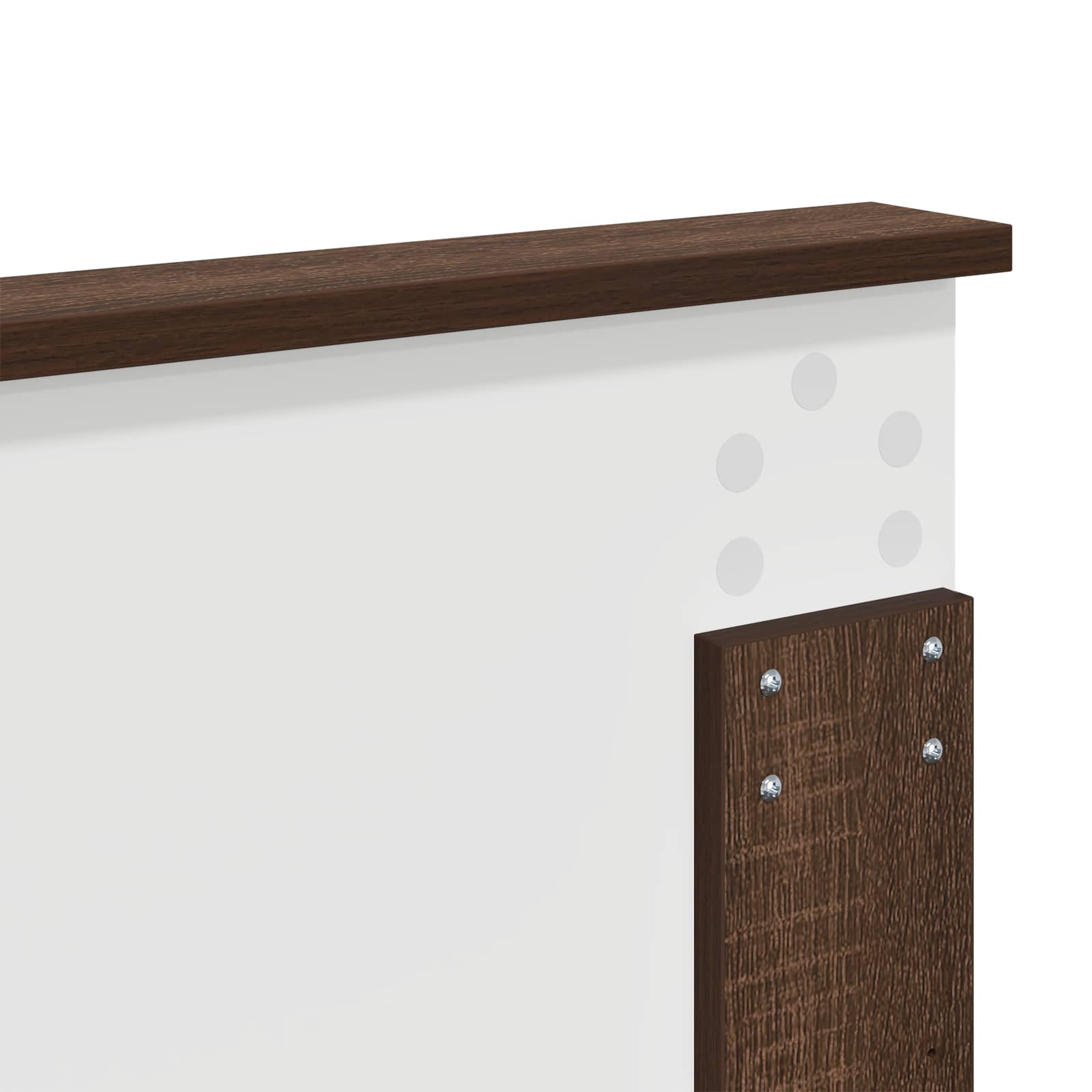 Bettrahmen Braun Eichen-Optik 140 x 200 cm Massives Kiefernholz