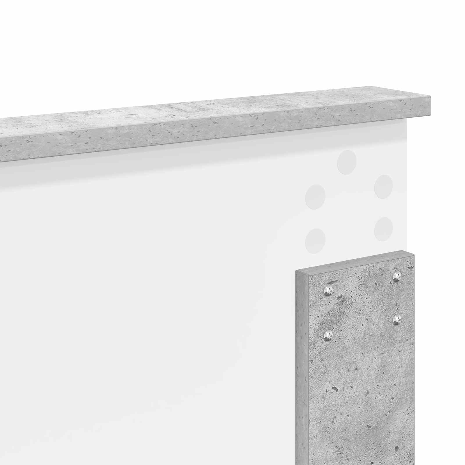 Bettrahmen mit Kopfteil Beton 120 x 200 cm Massives Kiefernholz