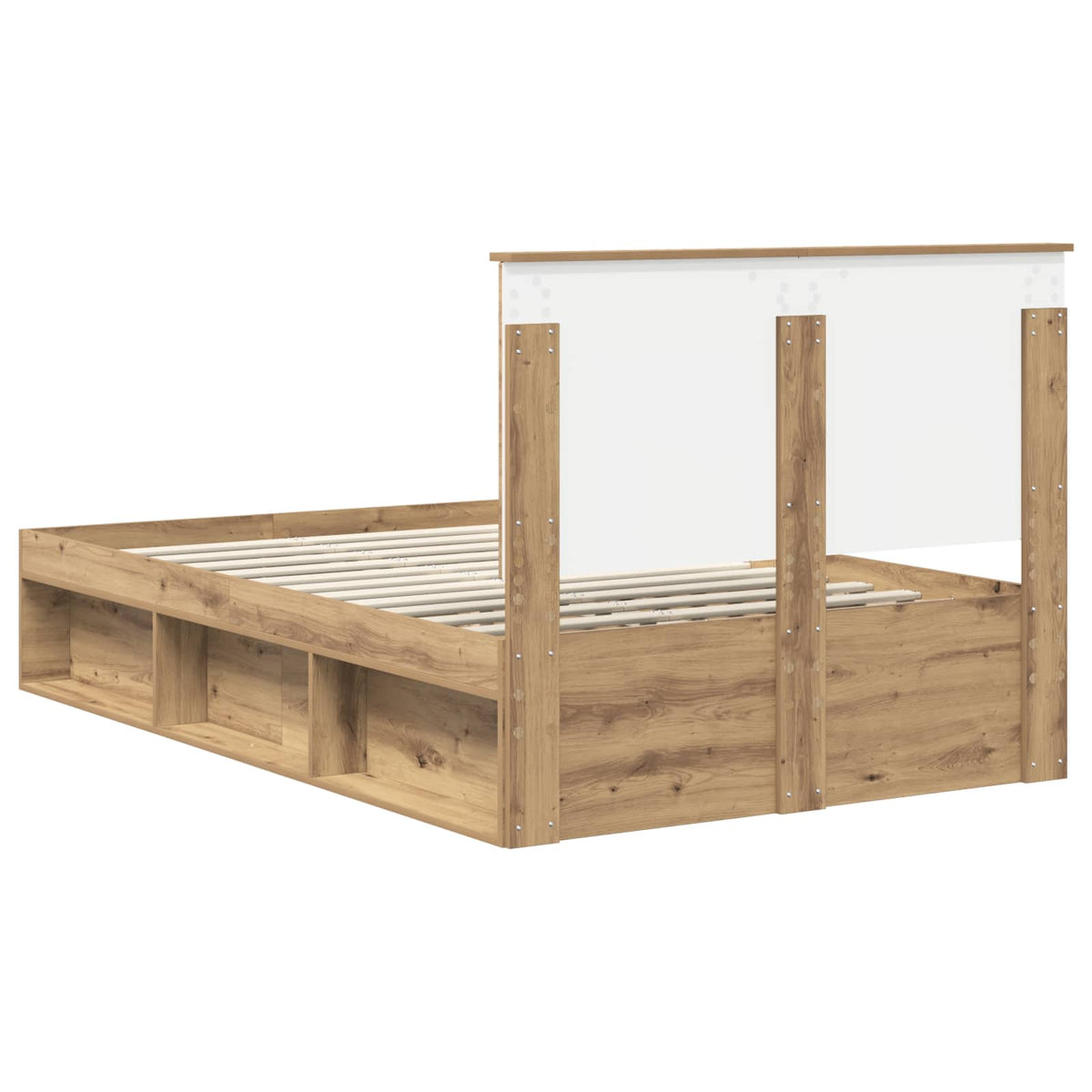 Bettrahmen Artisan-Eiche 120 x 190 cm Massives Kiefernholz