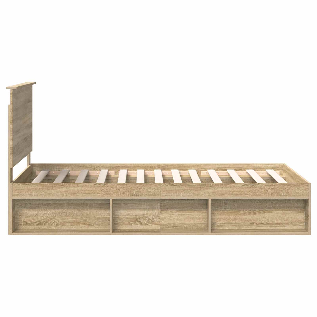 Bettrahmen Sonoma-Eiche 100 x 200 cm Massives Kiefernholz