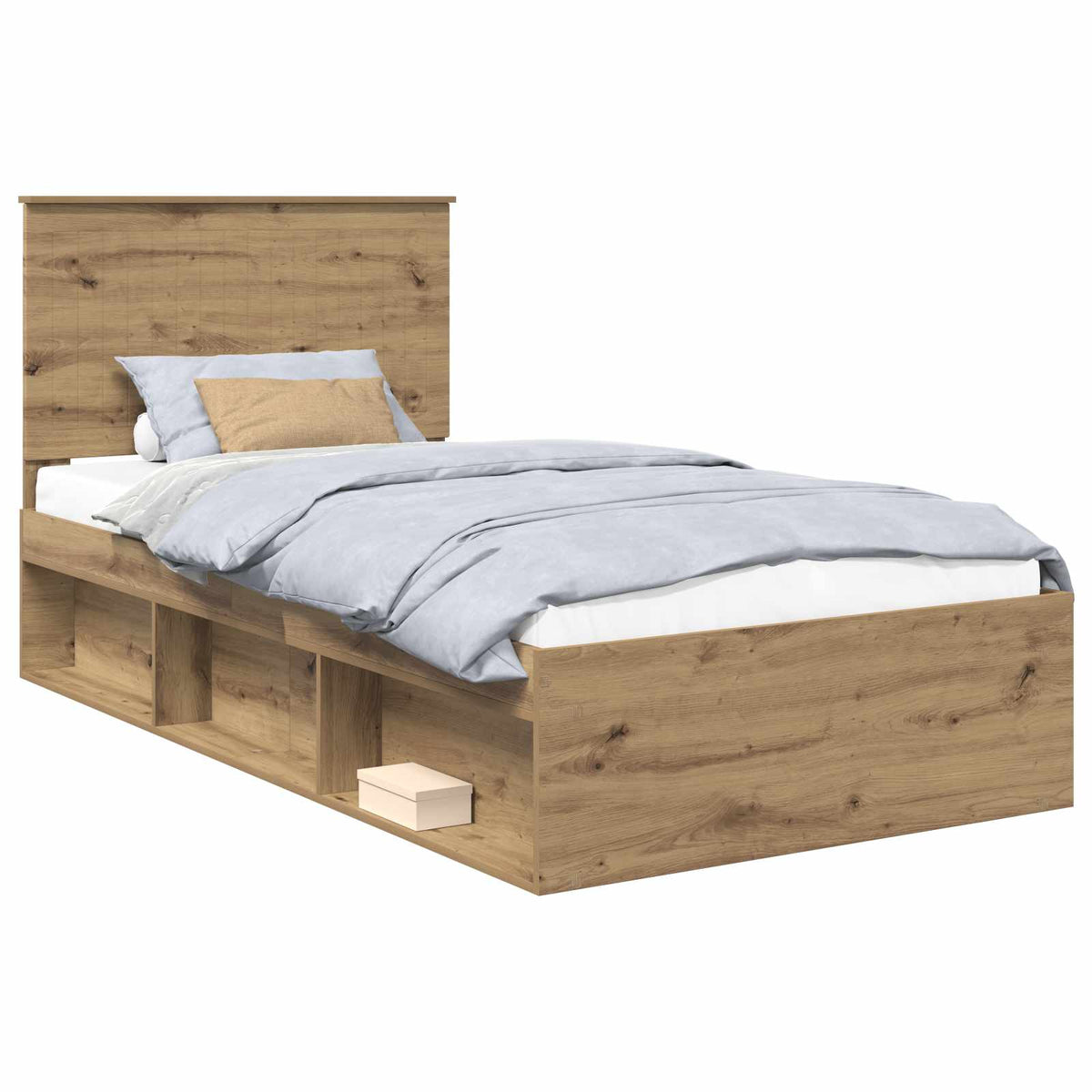 Bettrahmen Artisan-Eiche 100 x 200 cm Massives Kiefernholz