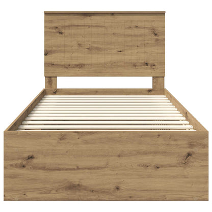 Bettrahmen Artisan-Eiche 100 x 200 cm Massives Kiefernholz