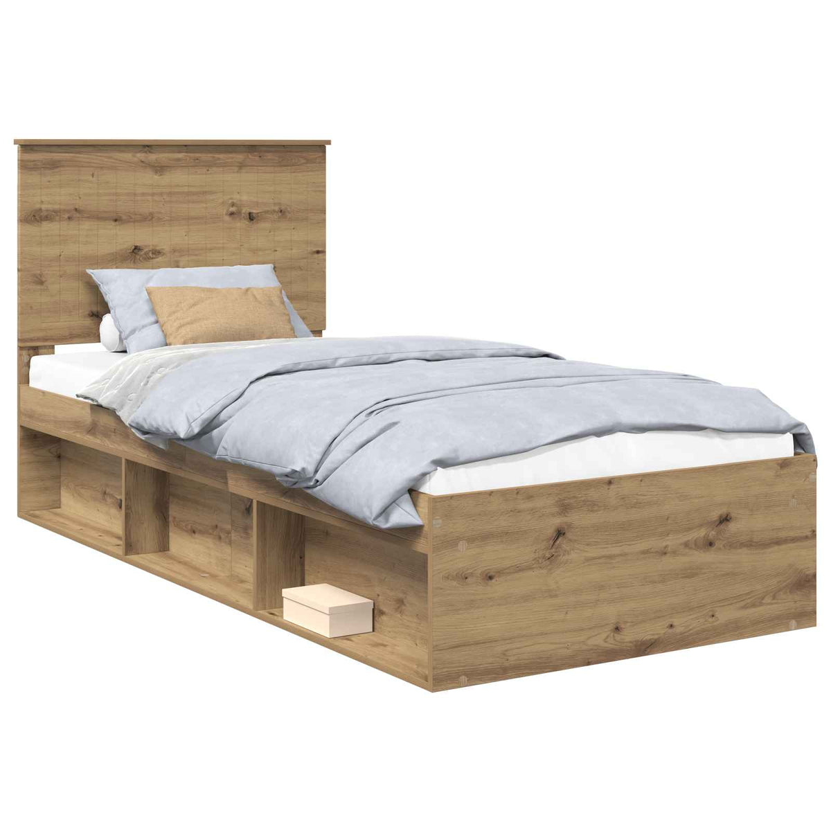 Bettrahmen Artisan-Eiche 90 x 200 cm Massives Kiefernholz