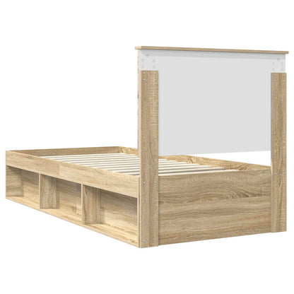 Bettrahmen Sonoma-Eiche 90 x 190 cm Massives Kiefernholz