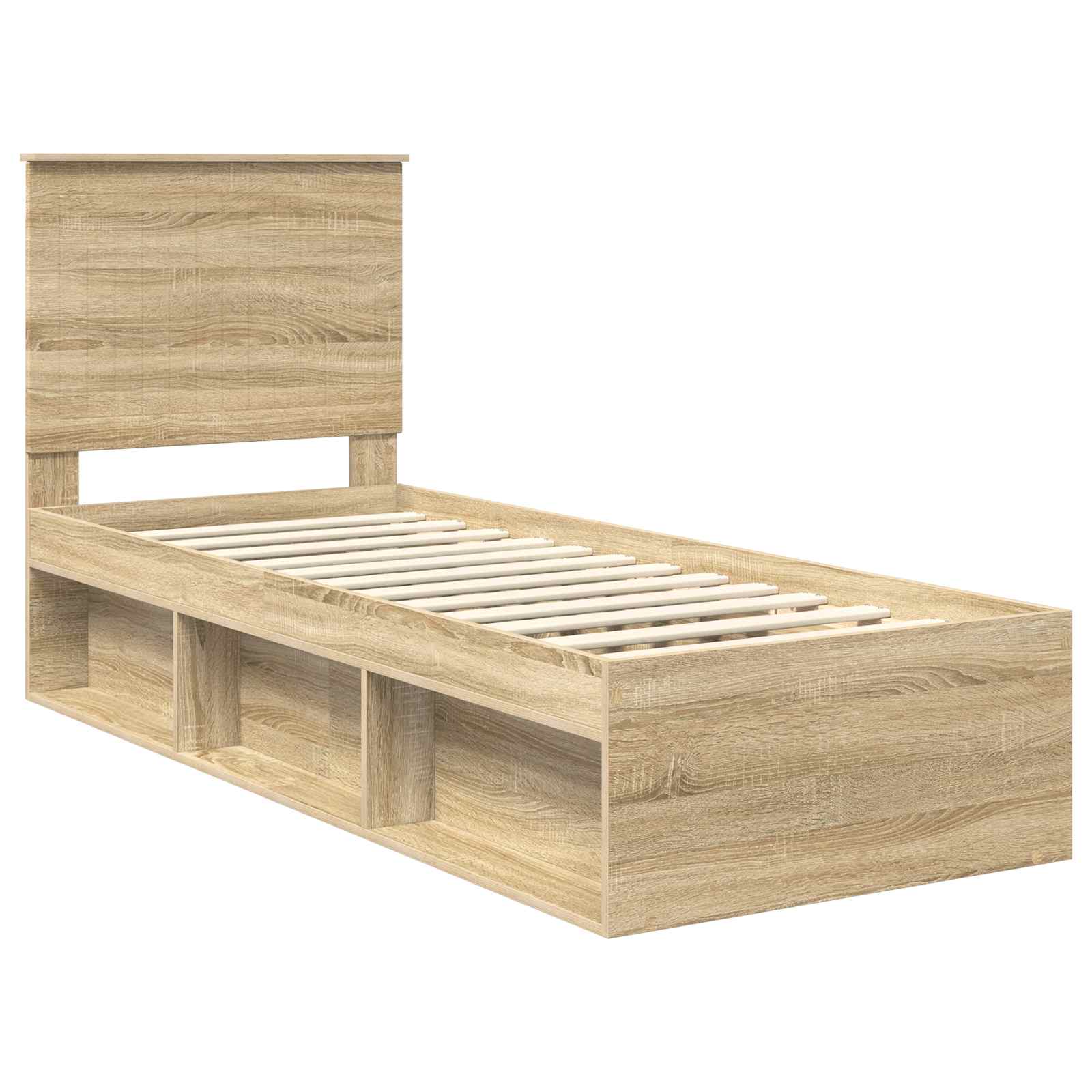 Bettrahmen Sonoma-Eiche 75 x 190 cm Massives Kiefernholz