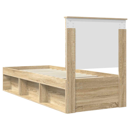 Bettrahmen Sonoma-Eiche 75 x 190 cm Massives Kiefernholz