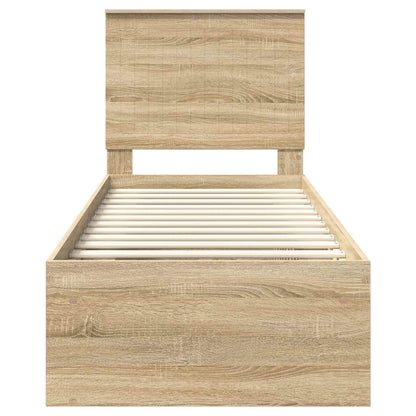 Bettrahmen Sonoma-Eiche 75 x 190 cm Massives Kiefernholz