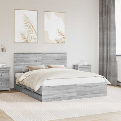 Bettrahmen Graues Sonoma 160 x 200 cm Ingenieurs Holz