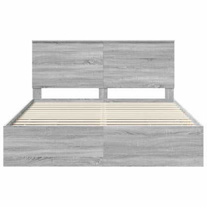 Bettrahmen Graues Sonoma 160 x 200 cm Ingenieurs Holz