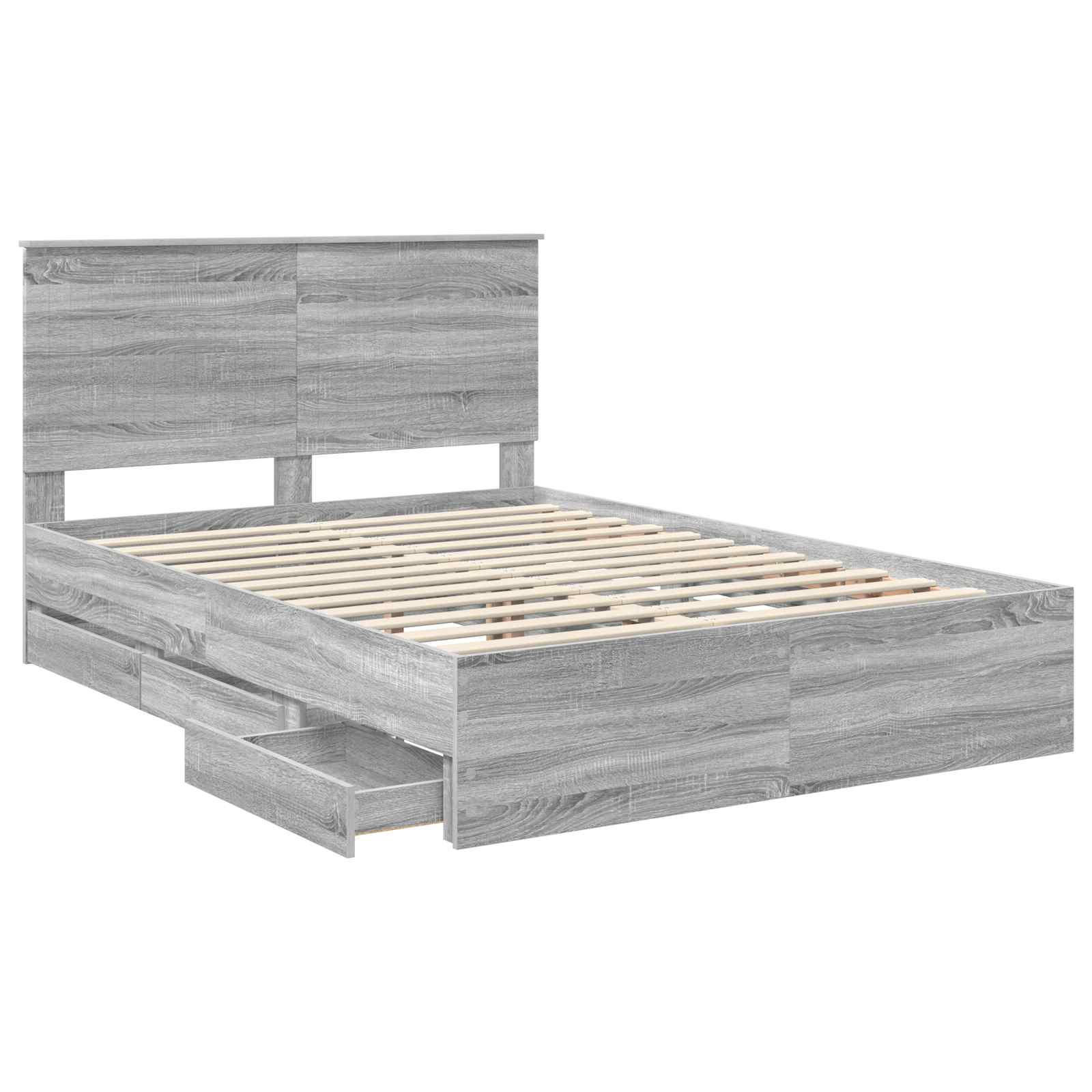 Bettrahmen Graues Sonoma 140 x 200 cm Ingenieurs Holz