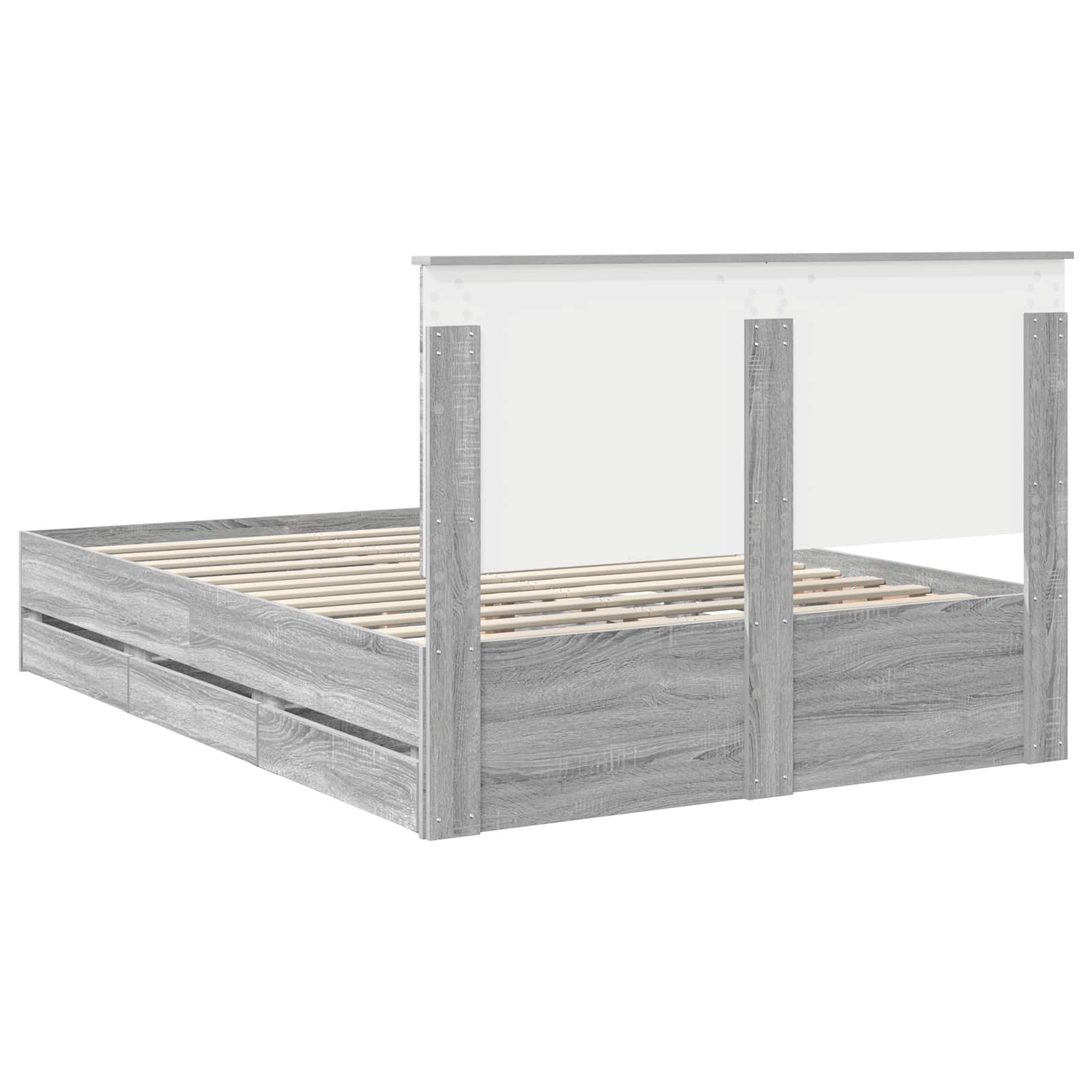 Bettrahmen Graues Sonoma 140 x 200 cm Ingenieurs Holz