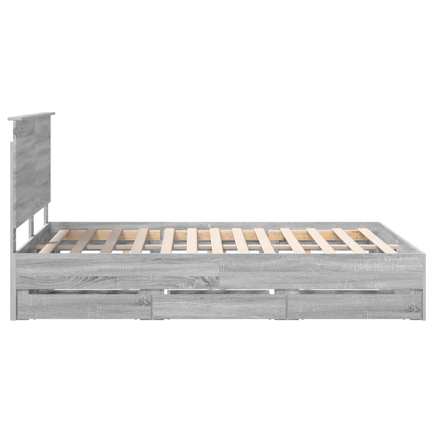 Bettrahmen Graues Sonoma 140 x 200 cm Ingenieurs Holz