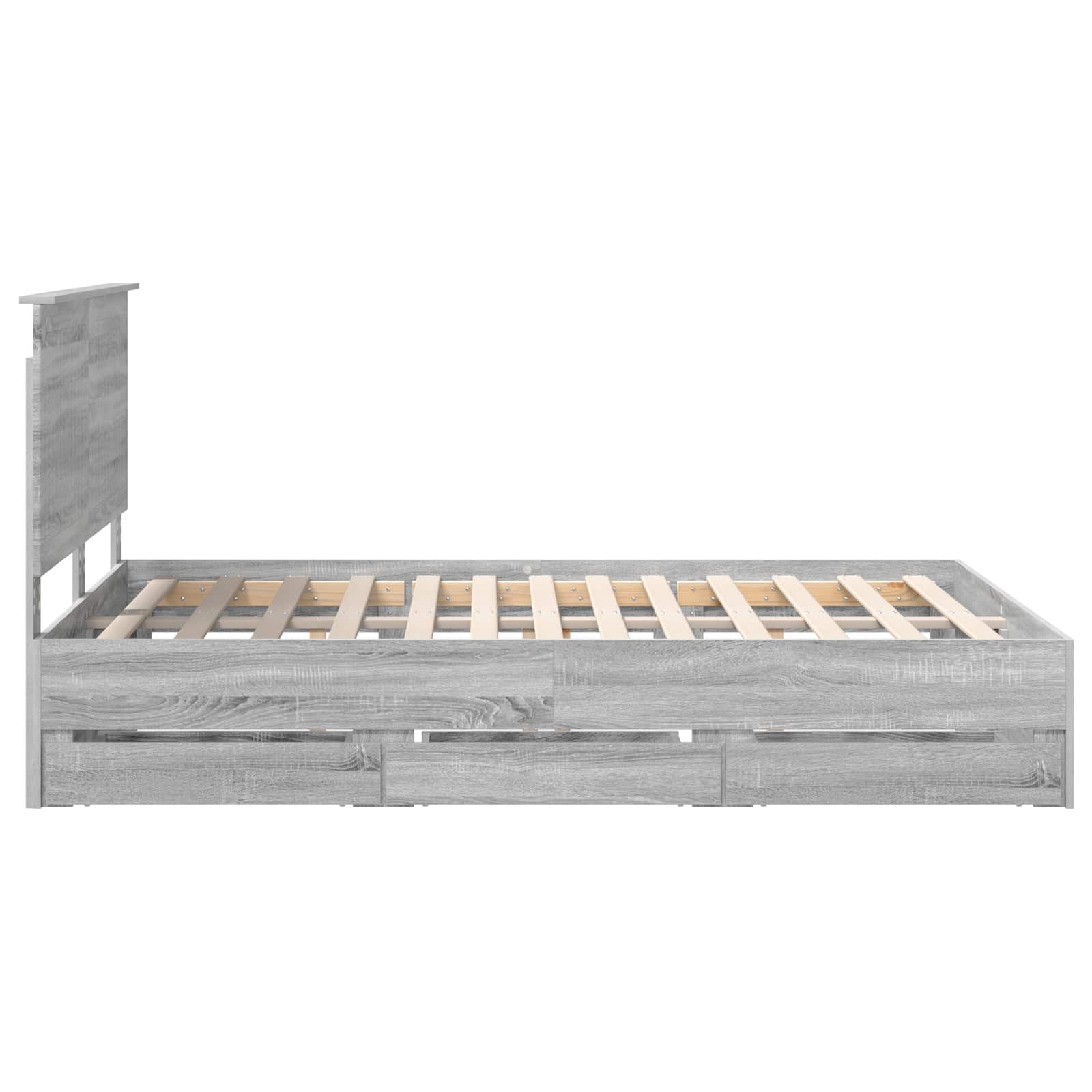 Bettrahmen Graues Sonoma 140 x 200 cm Ingenieurs Holz