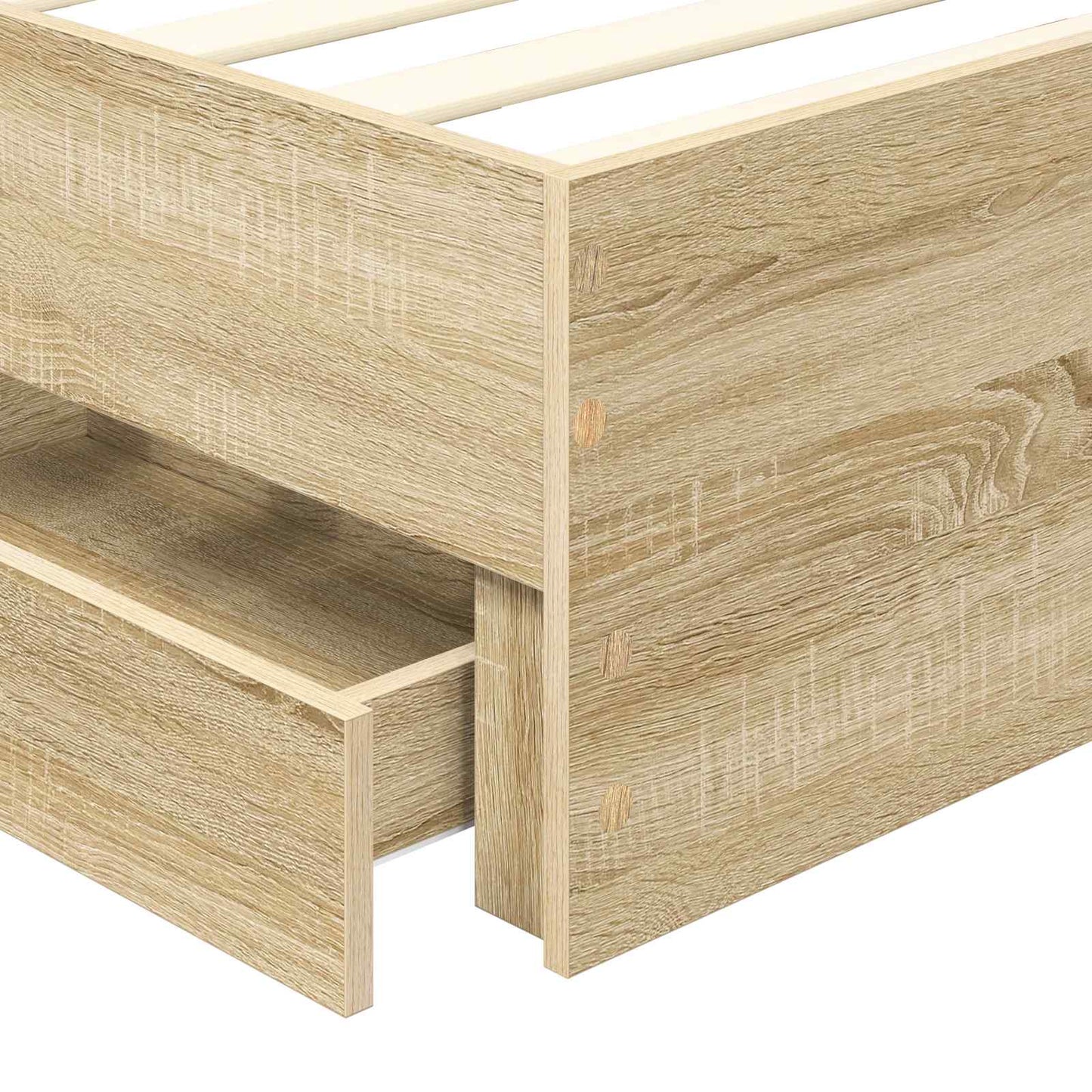 Bettrahmen Sonoma-Eiche 100 x 200 cm Ingenieurs Holz