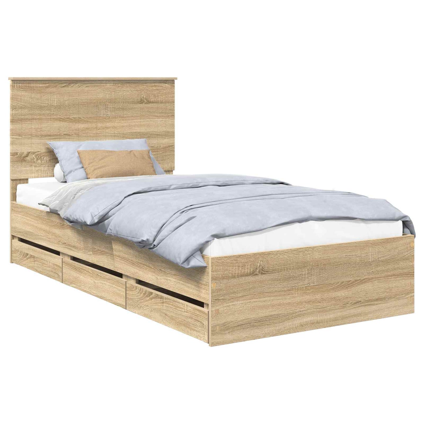Bettrahmen Sonoma-Eiche 100 x 200 cm Ingenieurs Holz