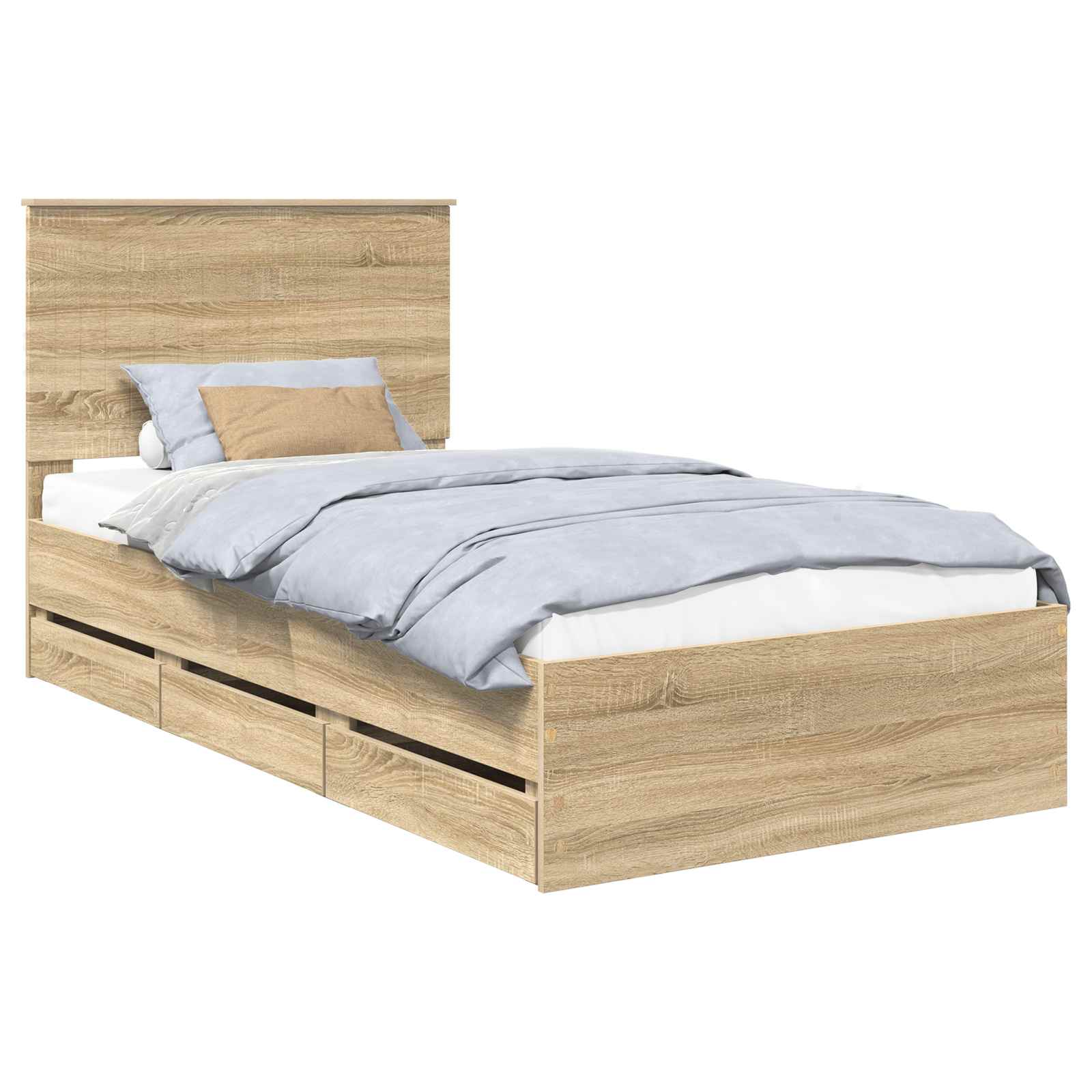 Bettrahmen Sonoma-Eiche 100 x 200 cm Ingenieurs Holz
