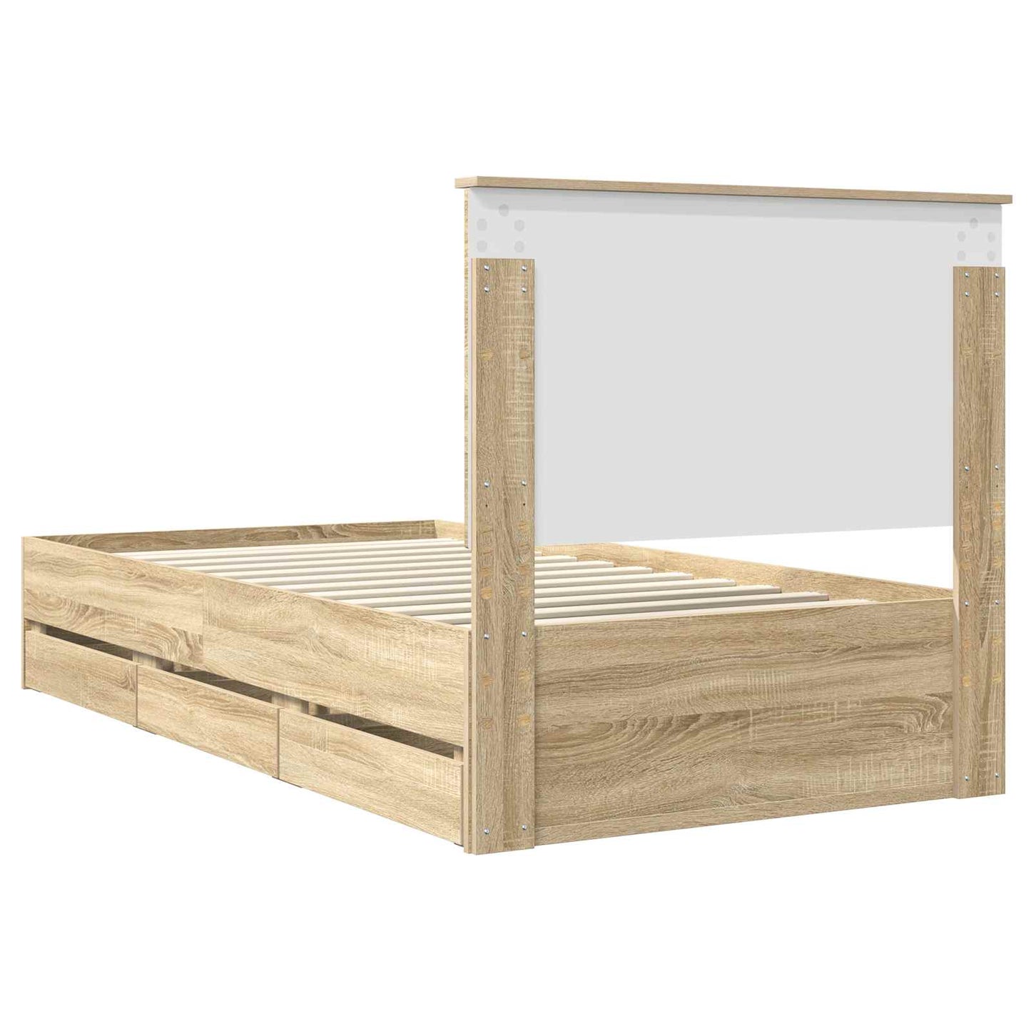 Bettrahmen Sonoma-Eiche 100 x 200 cm Ingenieurs Holz