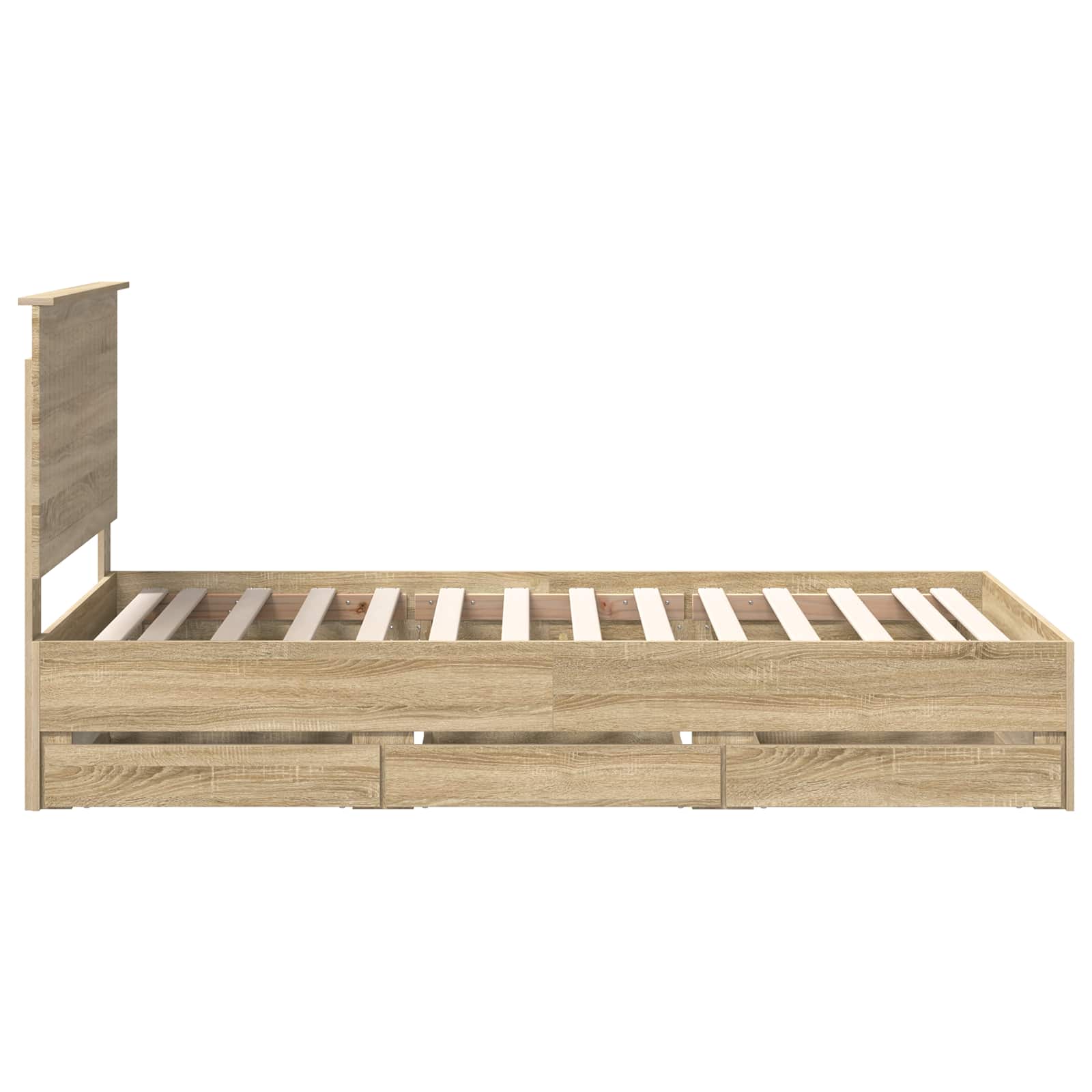 Bettrahmen Sonoma-Eiche 100 x 200 cm Ingenieurs Holz