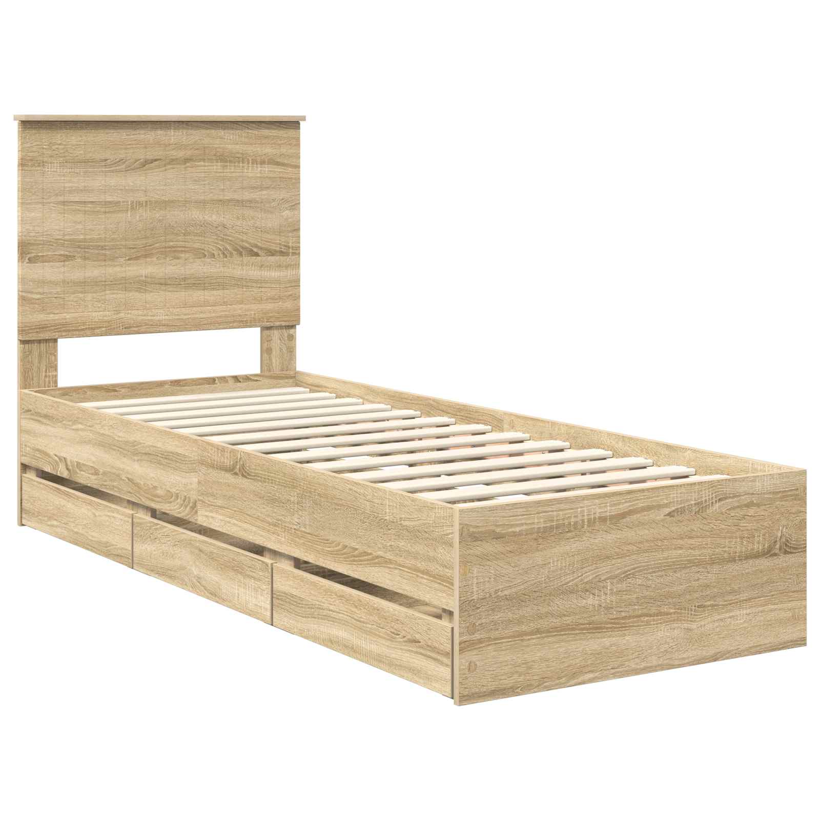 Bettrahmen Sonoma-Eiche 75 x 190 cm Ingenieurs Holz