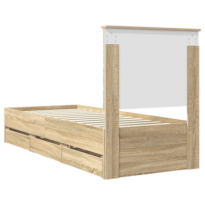 Bettrahmen Sonoma-Eiche 75 x 190 cm Ingenieurs Holz