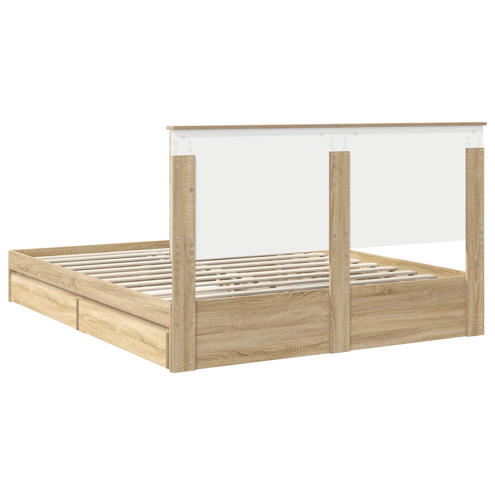 Aufbewahrungsbett Sonoma-Eiche 160 x 200 cm Holzwerkstoff
