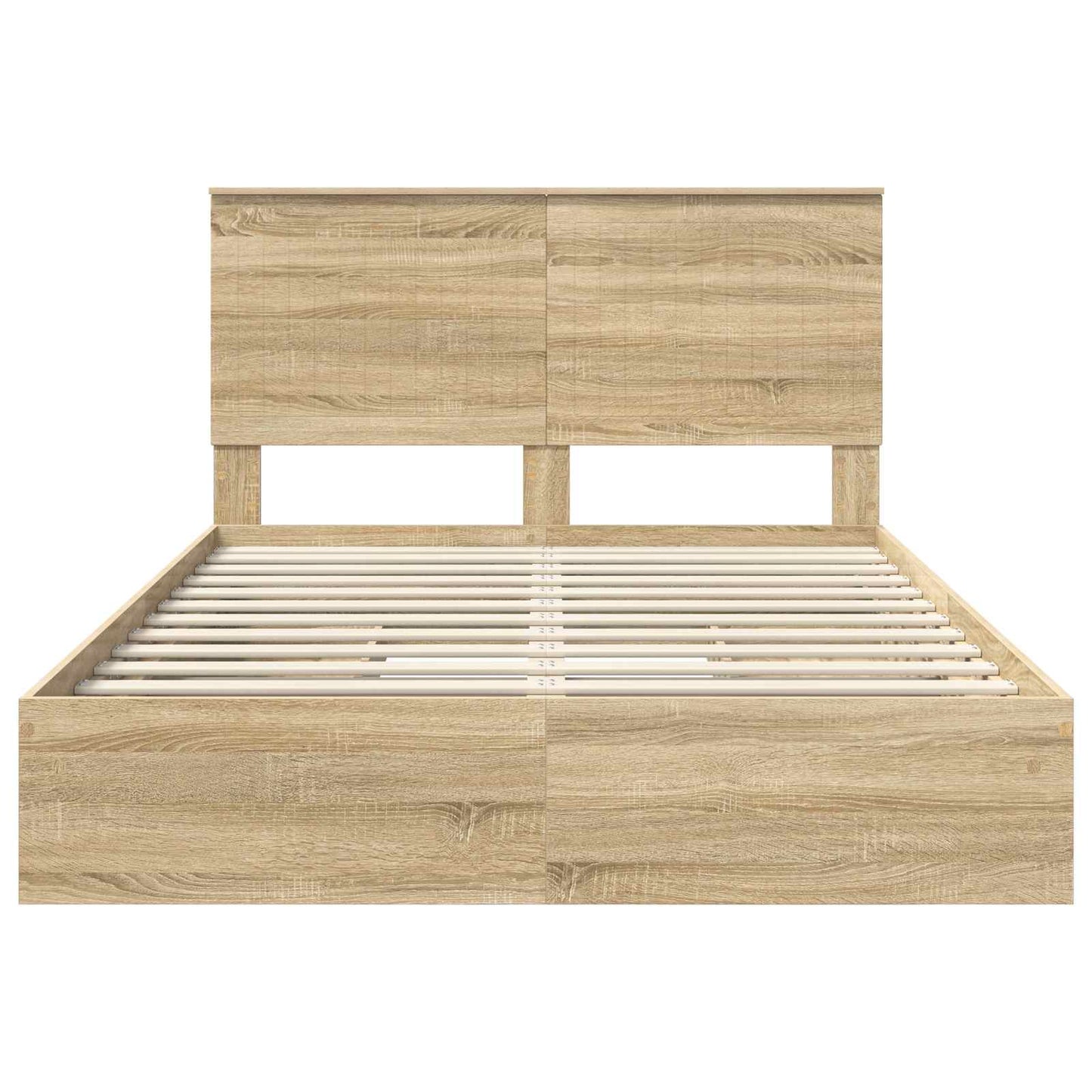 Aufbewahrungsbett Sonoma-Eiche 140 x 200 cm Holzwerkstoff
