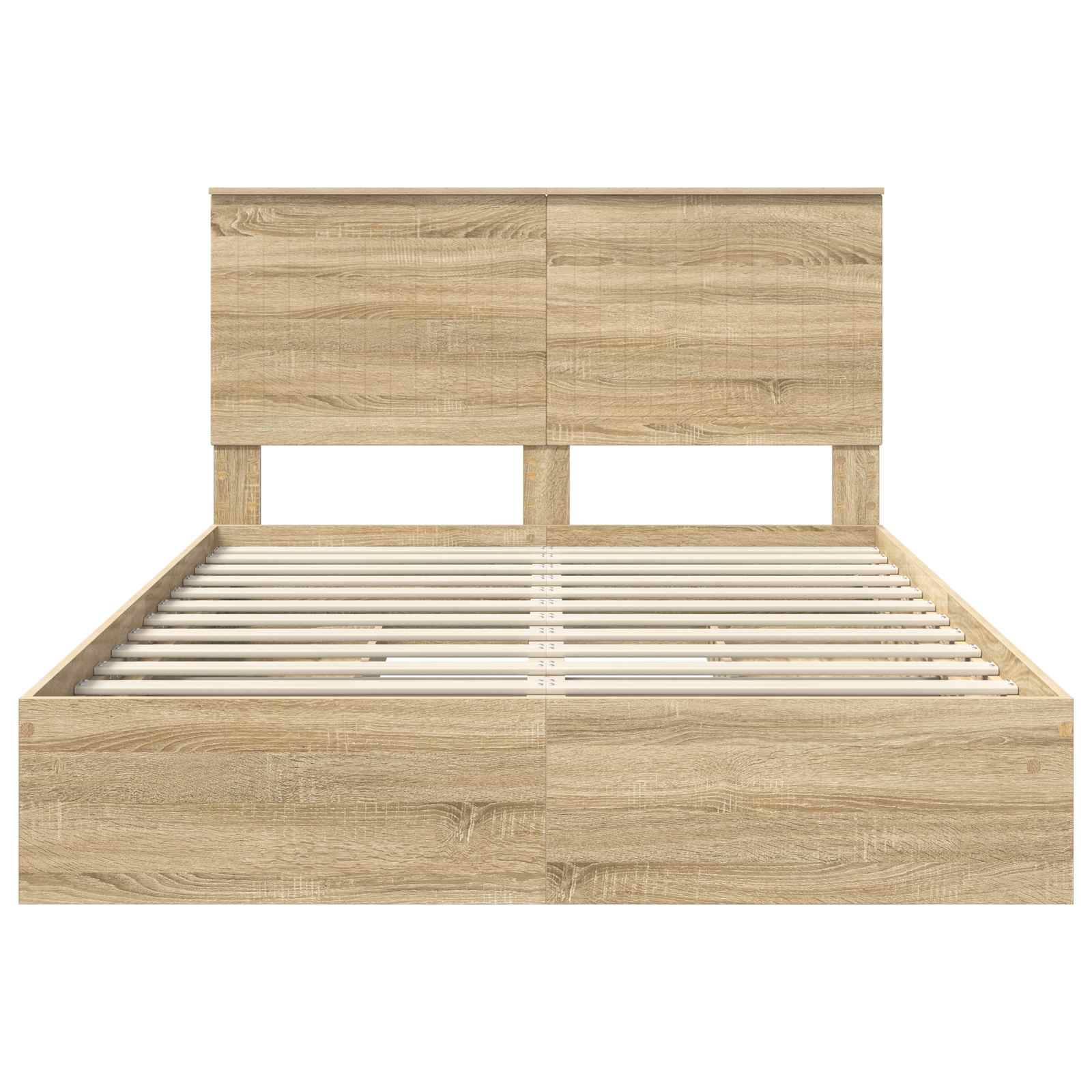 Aufbewahrungsbett Sonoma-Eiche 140 x 190 cm Holzwerkstoff