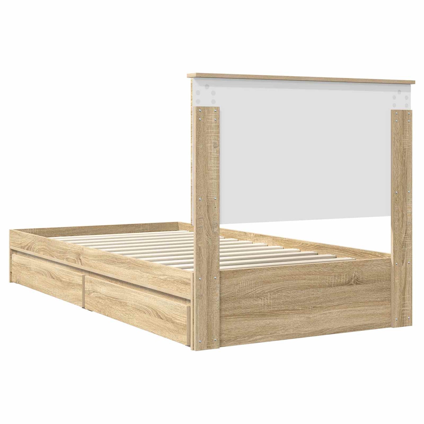 Aufbewahrungsbett Sonoma-Eiche 100 x 200 cm Holzwerkstoff
