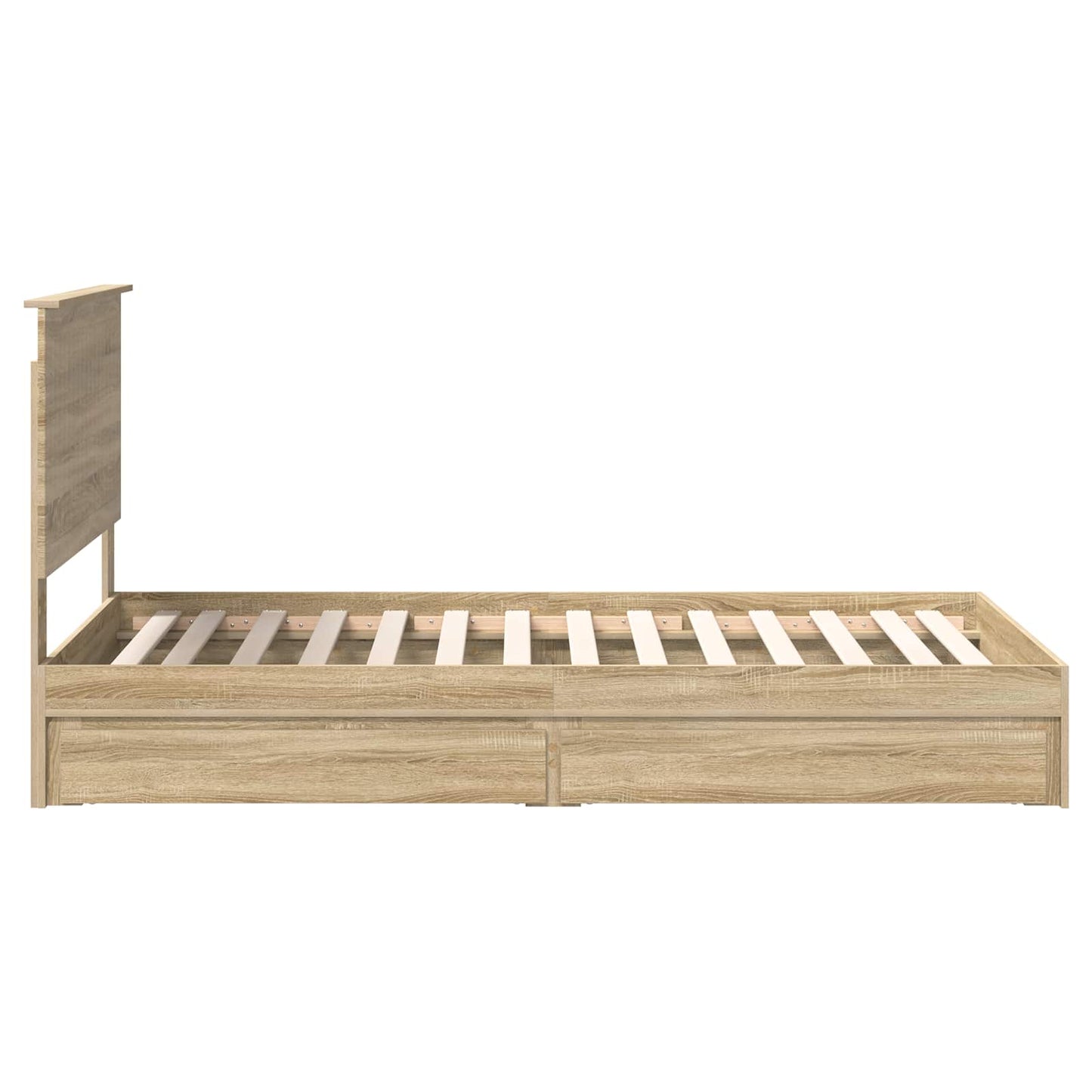 Aufbewahrungsbett Sonoma-Eiche 100 x 200 cm Holzwerkstoff