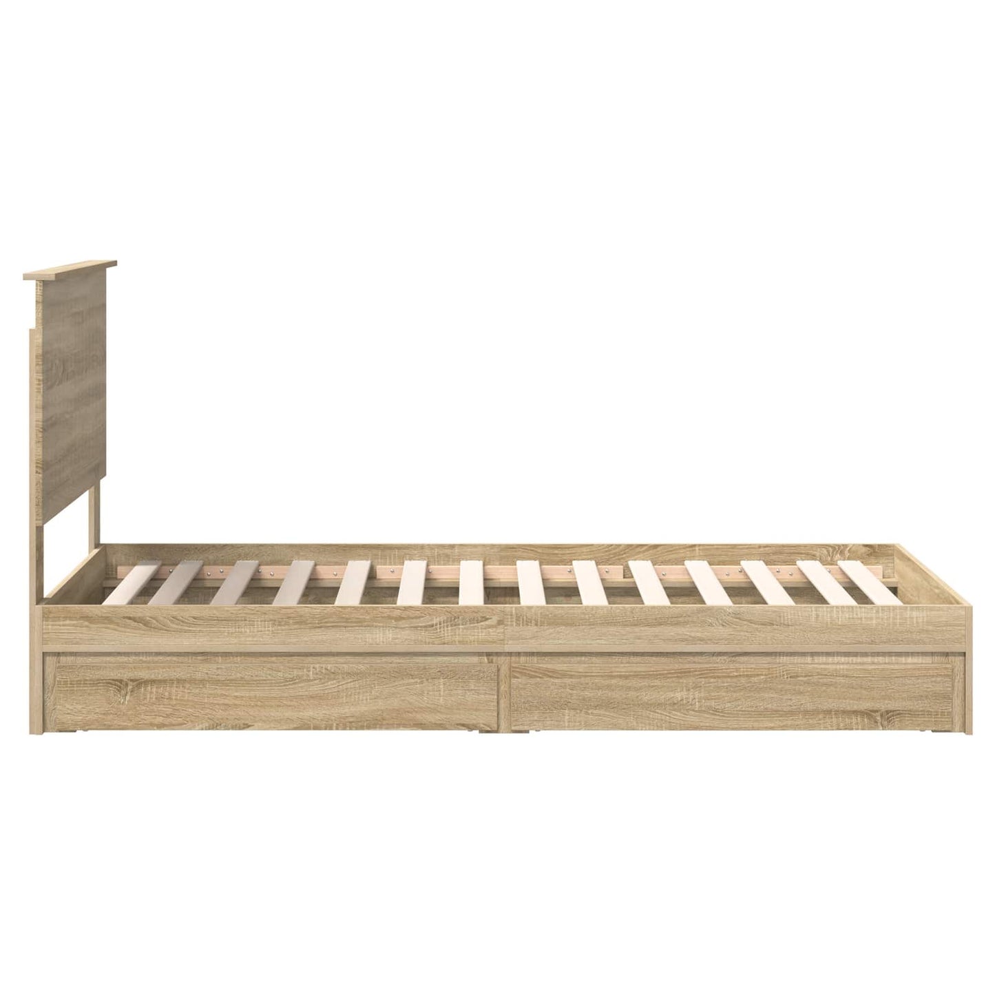 Aufbewahrungsbett Sonoma-Eiche 90 x 200 cm Holzwerkstoff