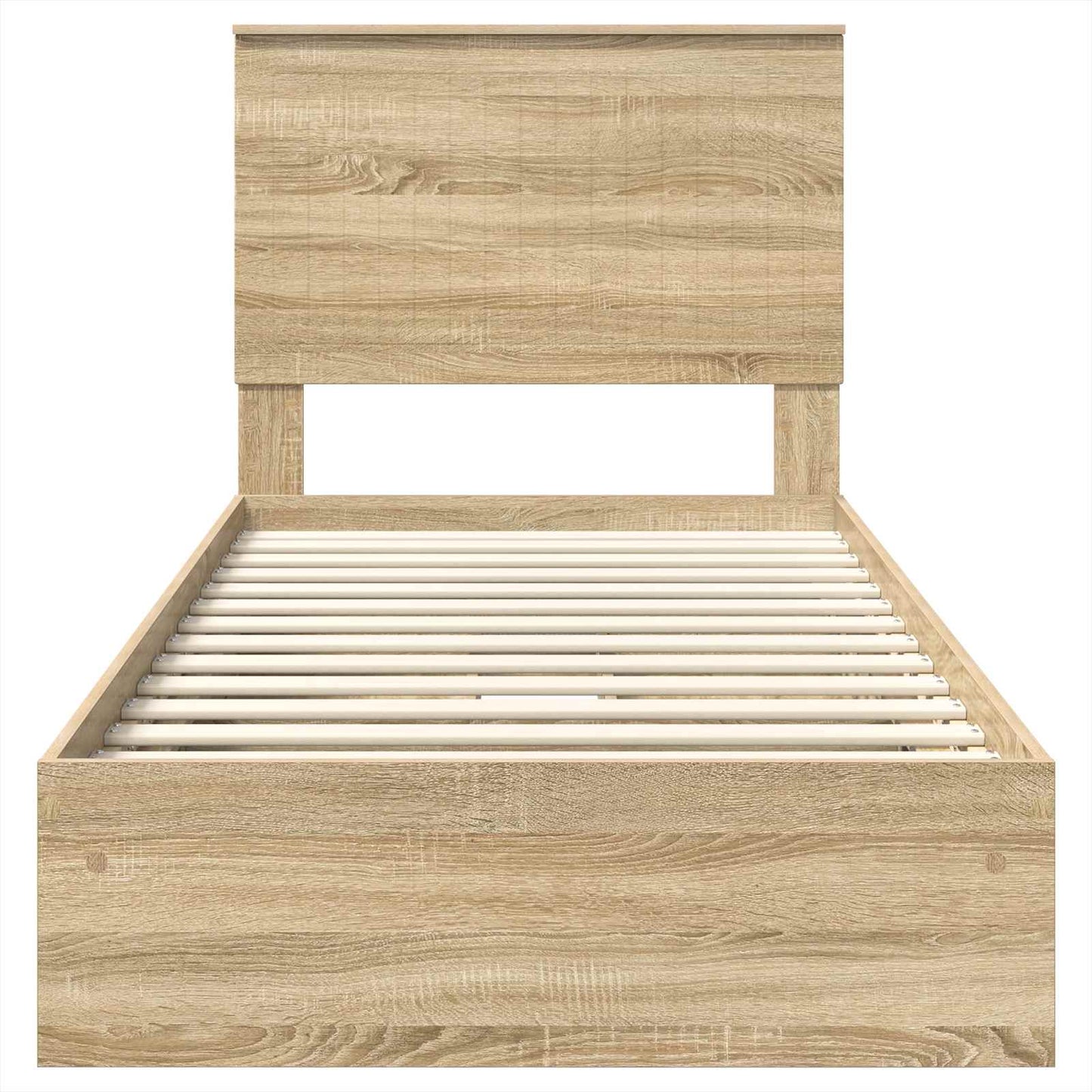 Aufbewahrungsbett Sonoma-Eiche 90 x 190 cm Holzwerkstoff