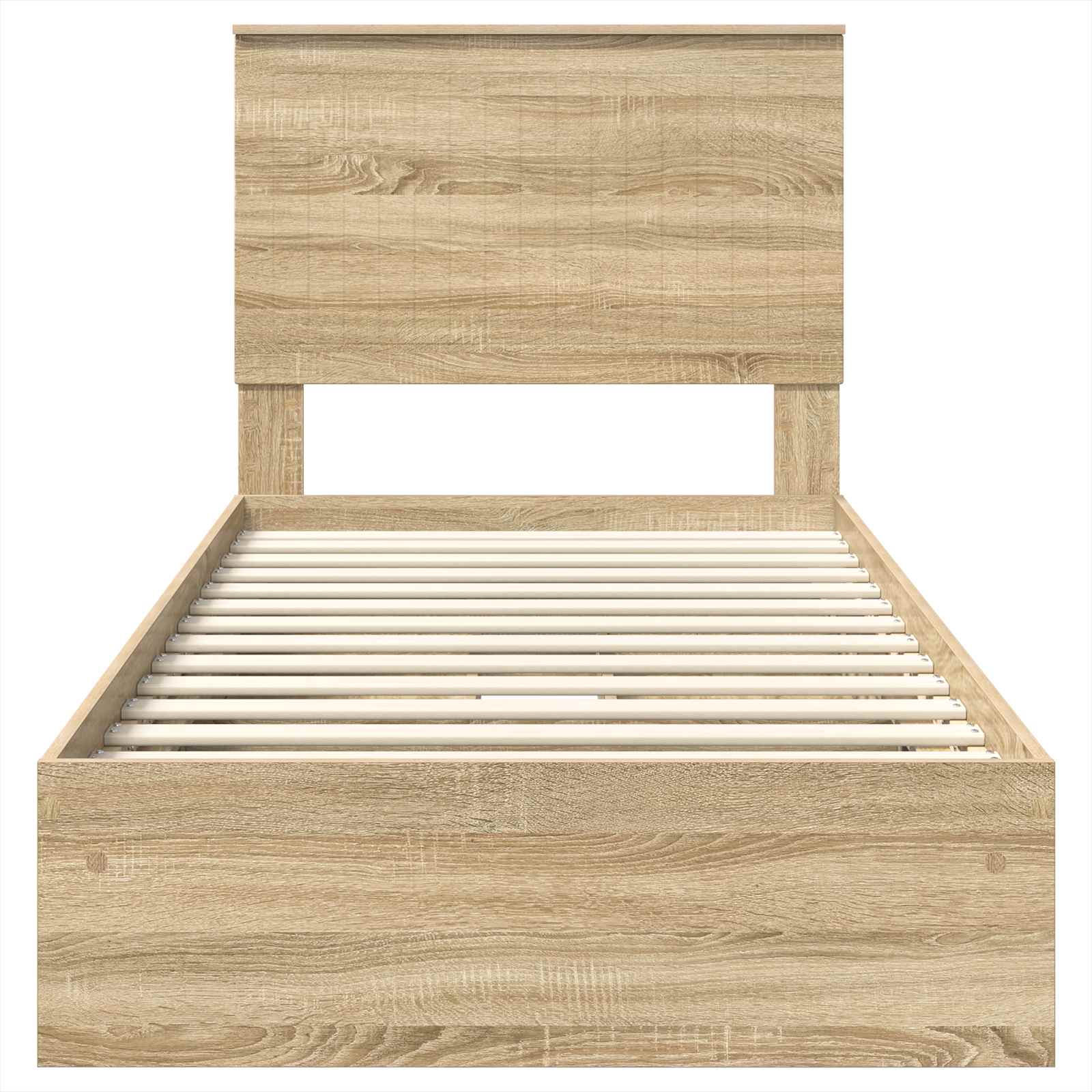 Aufbewahrungsbett Sonoma-Eiche 90 x 190 cm Holzwerkstoff