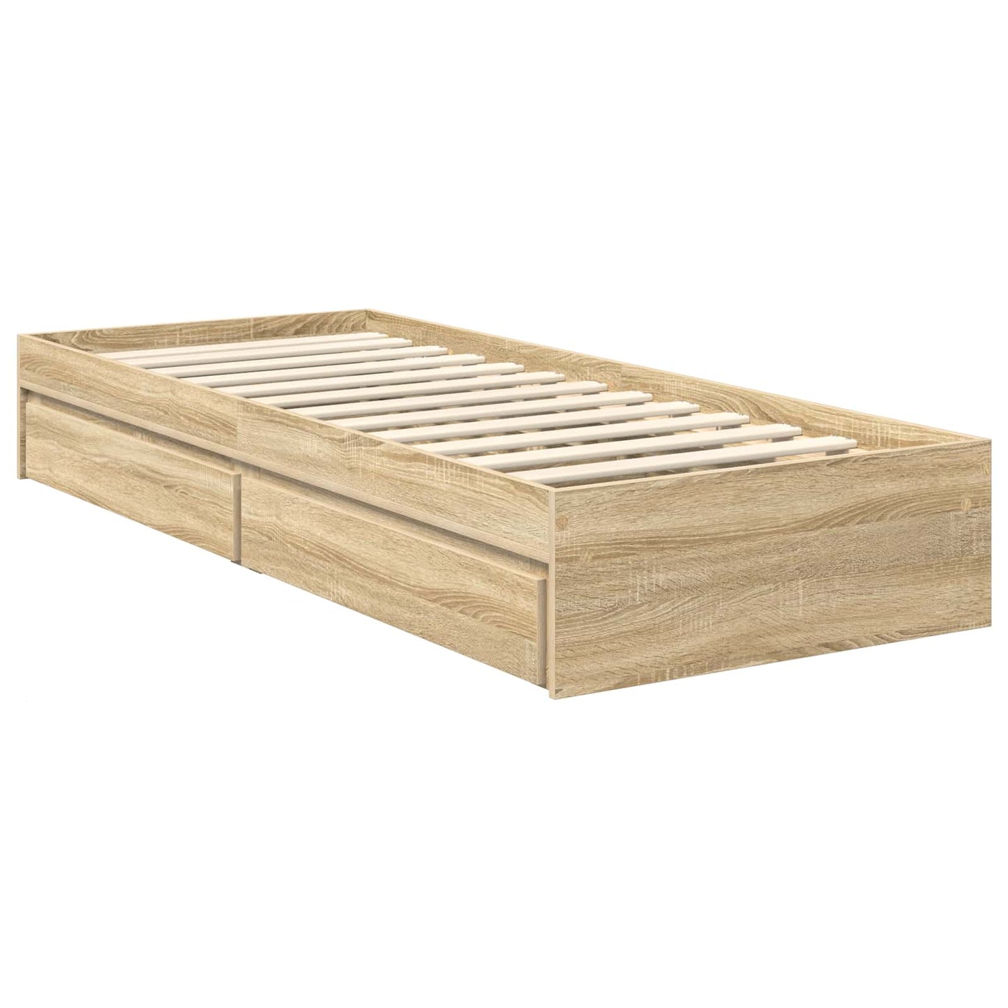 Aufbewahrungsbett Sonoma-Eiche 75 x 190 cm Holzwerkstoff