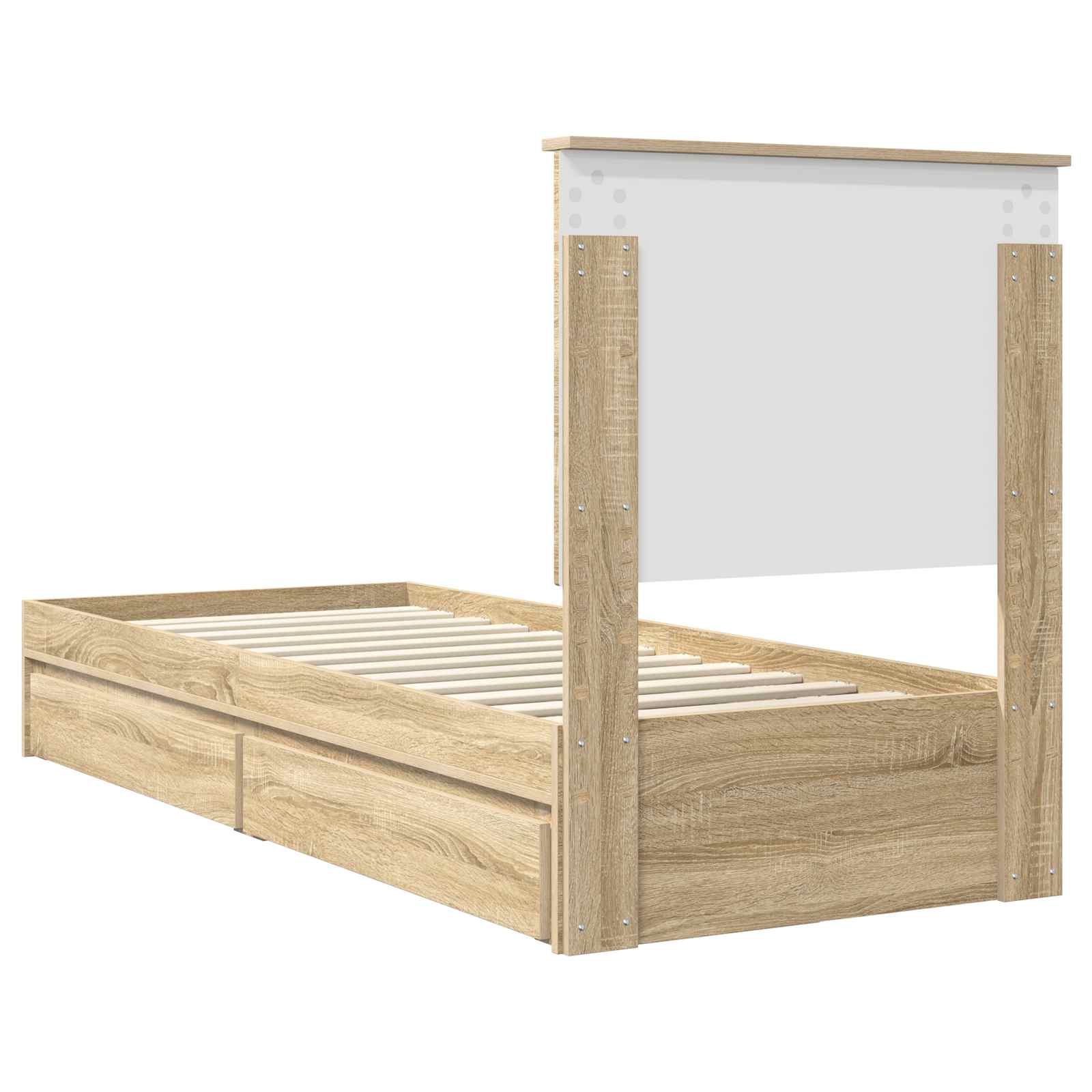 Aufbewahrungsbett Sonoma-Eiche 75 x 190 cm Holzwerkstoff