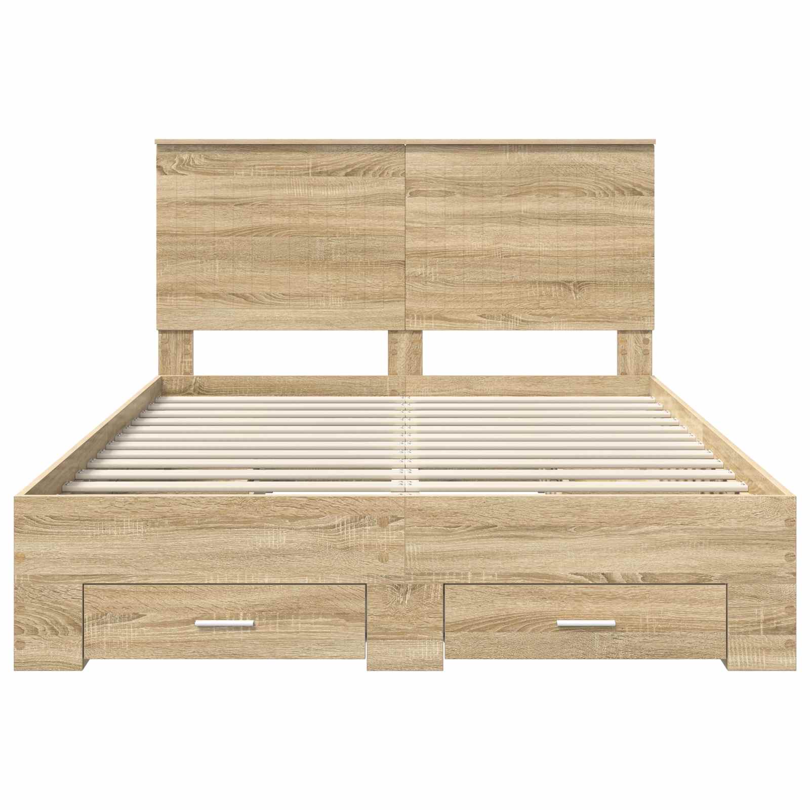Bettrahmen mit Kopfteil Sonoma-Eiche 135 x 190 cm Holzwerkstoff