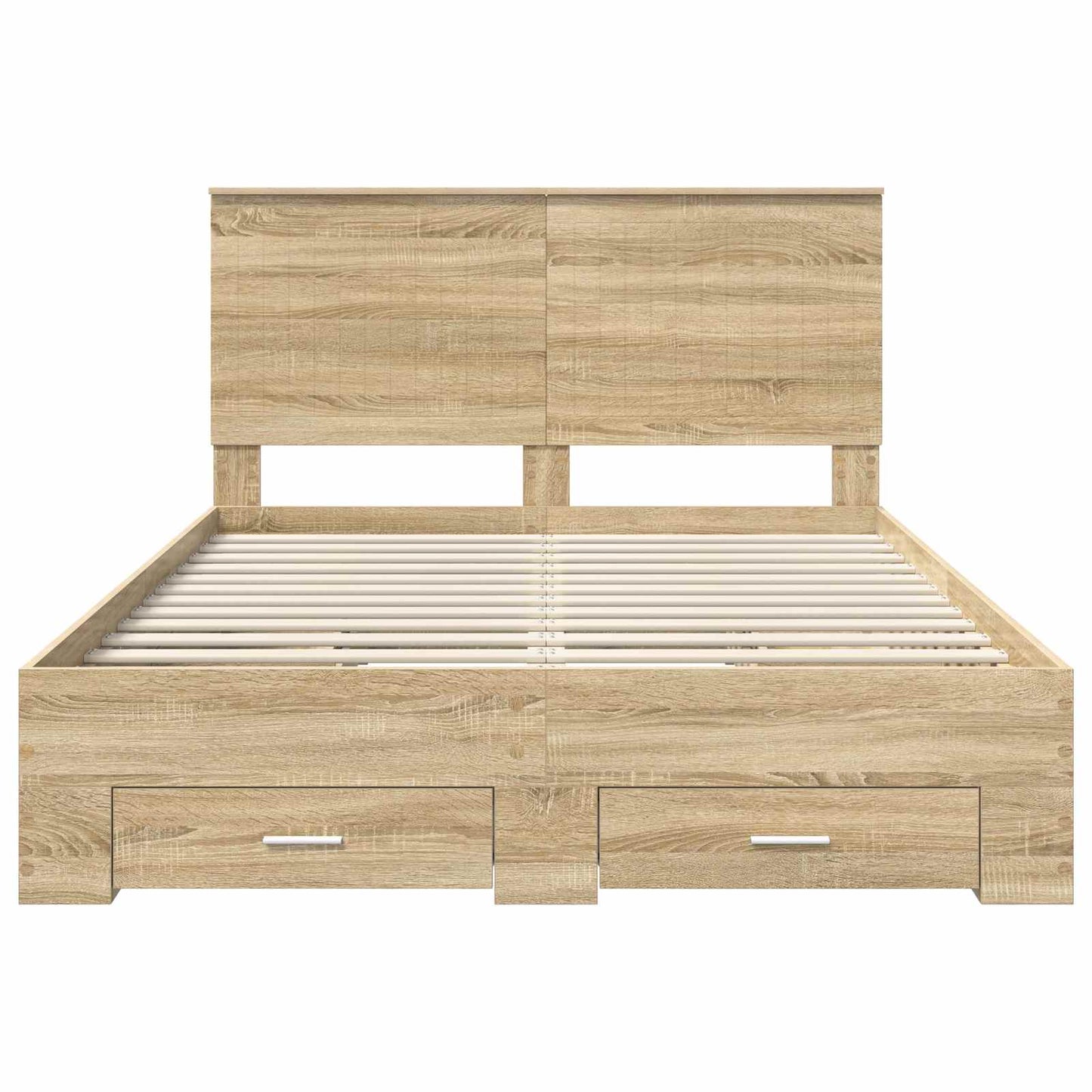 Bettrahmen mit Kopfteil Sonoma-Eiche 135 x 190 cm Holzwerkstoff