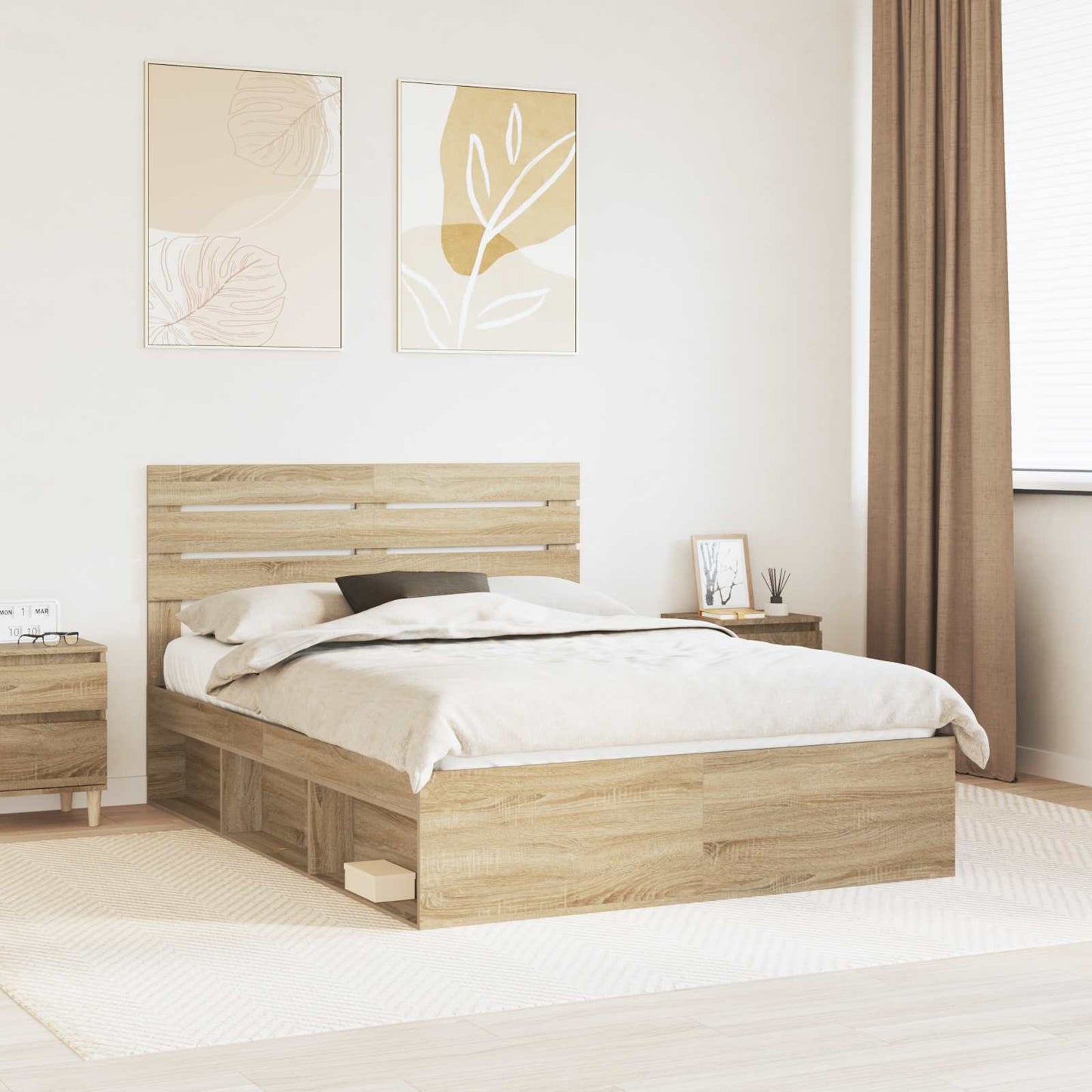 Bettrahmen Sonoma 160 x 200 cm Massives Kiefernholz
