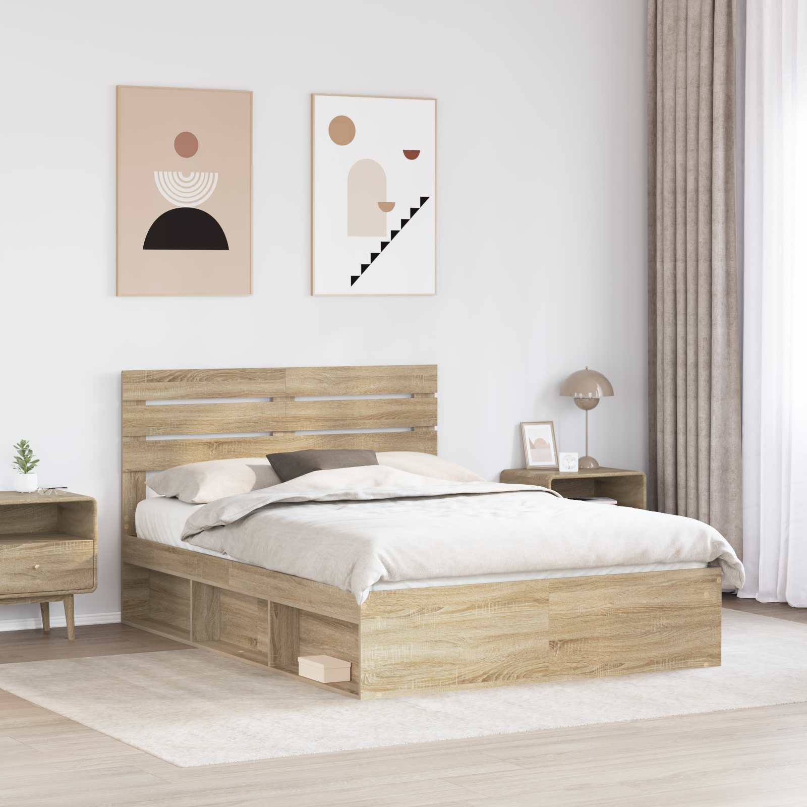 Bettrahmen Sonoma 160 x 200 cm Massives Kiefernholz