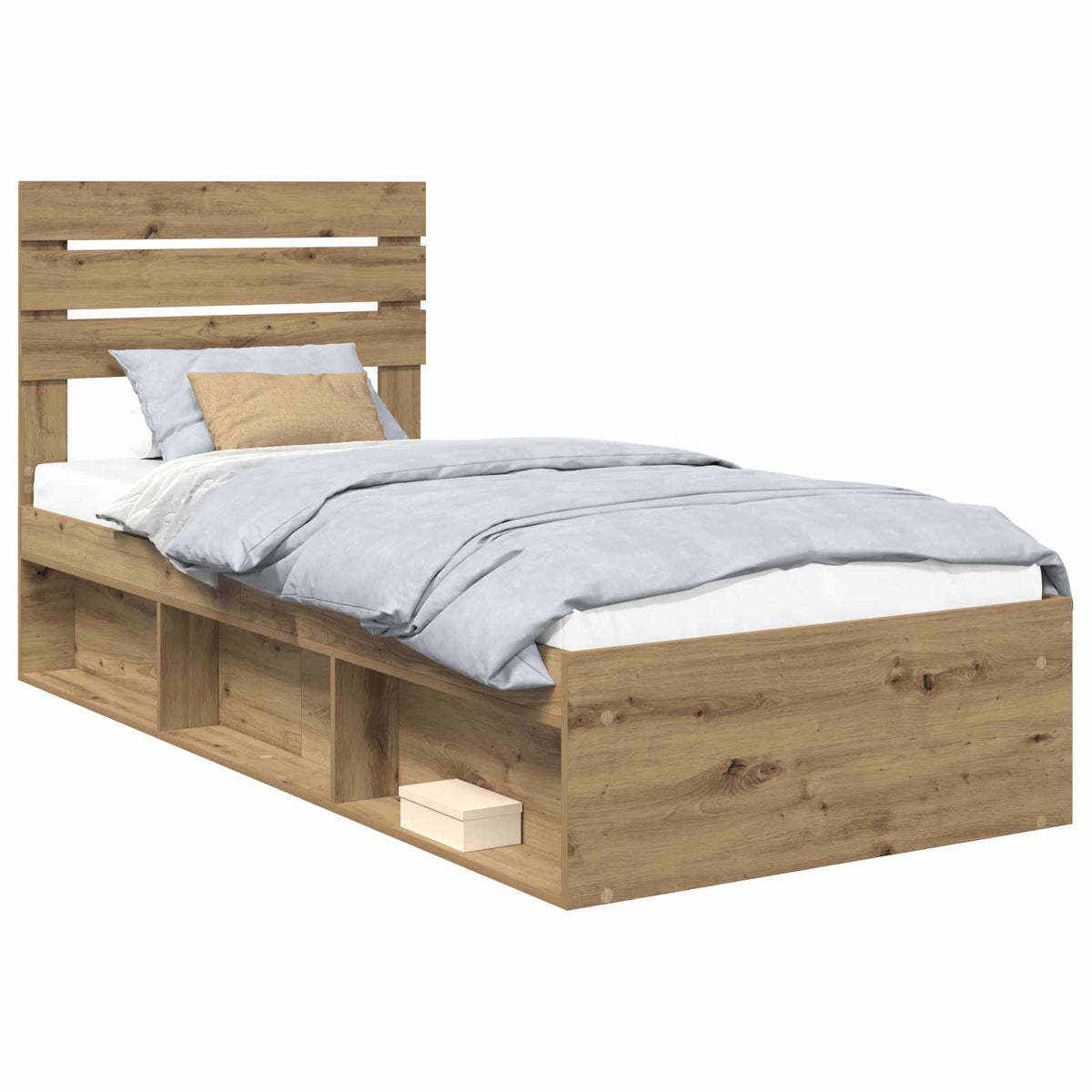 Bettrahmen Artisan-Eiche 100 x 200 cm Massives Kiefernholz