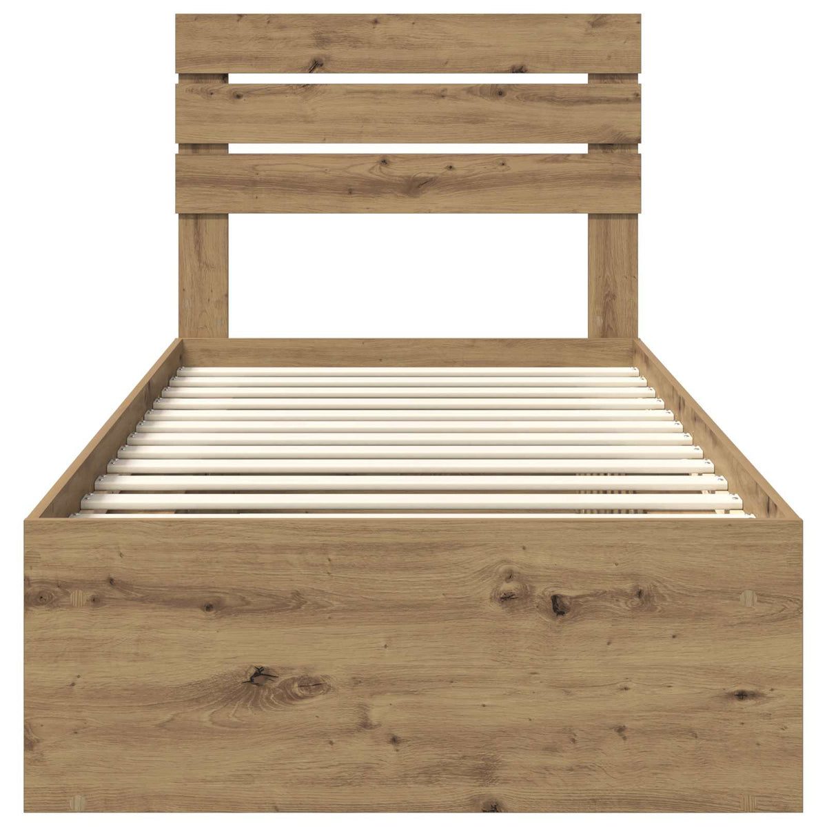 Bettrahmen Artisan-Eiche 100 x 200 cm Massives Kiefernholz