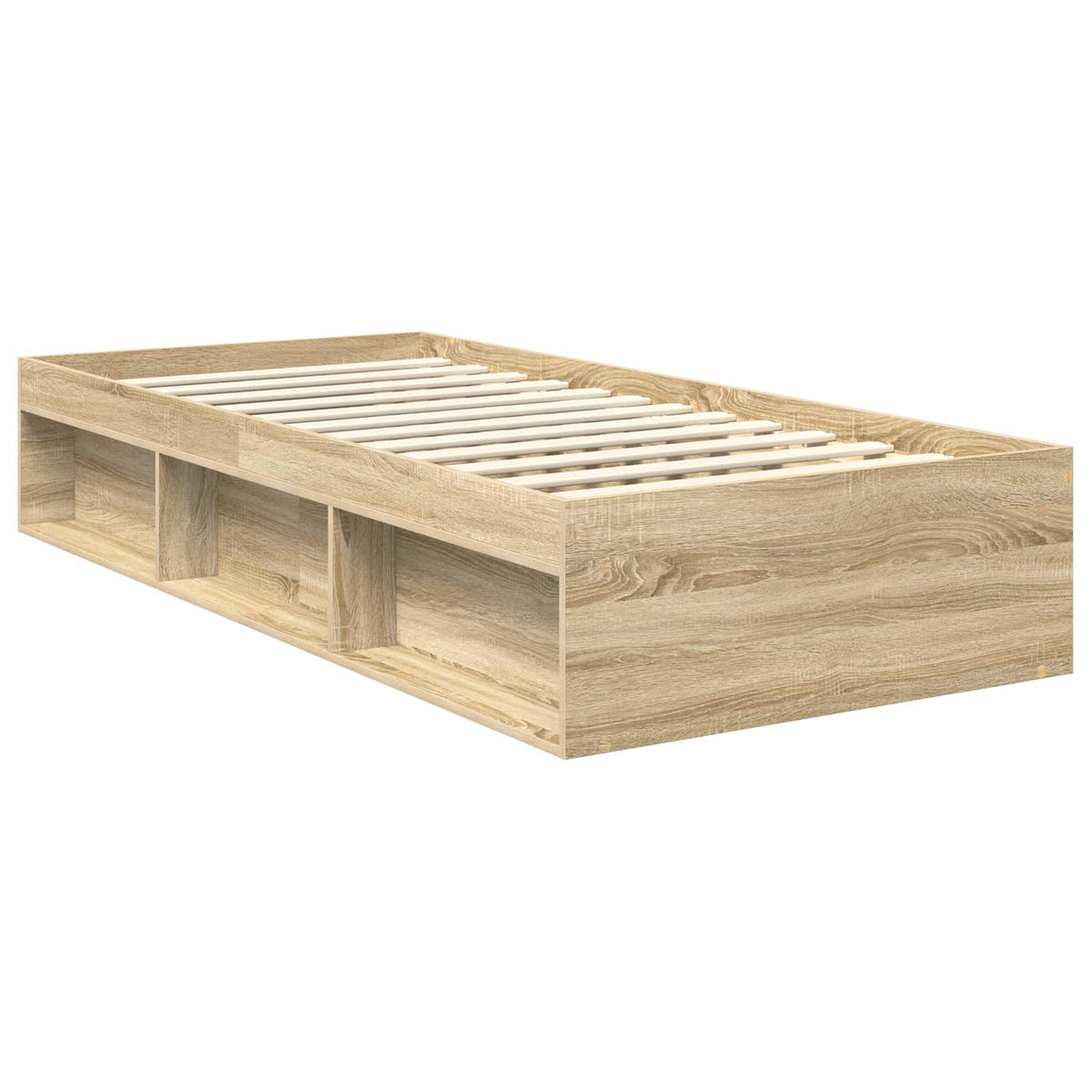 Bettrahmen Sonoma-Eiche 90 x 190 cm Massives Kiefernholz