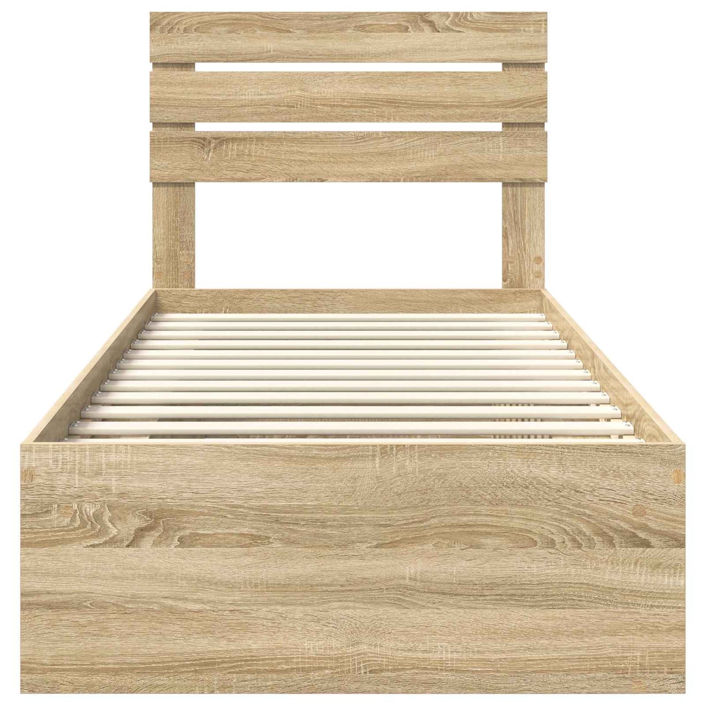 Bettrahmen Sonoma-Eiche 75 x 190 cm Massives Kiefernholz