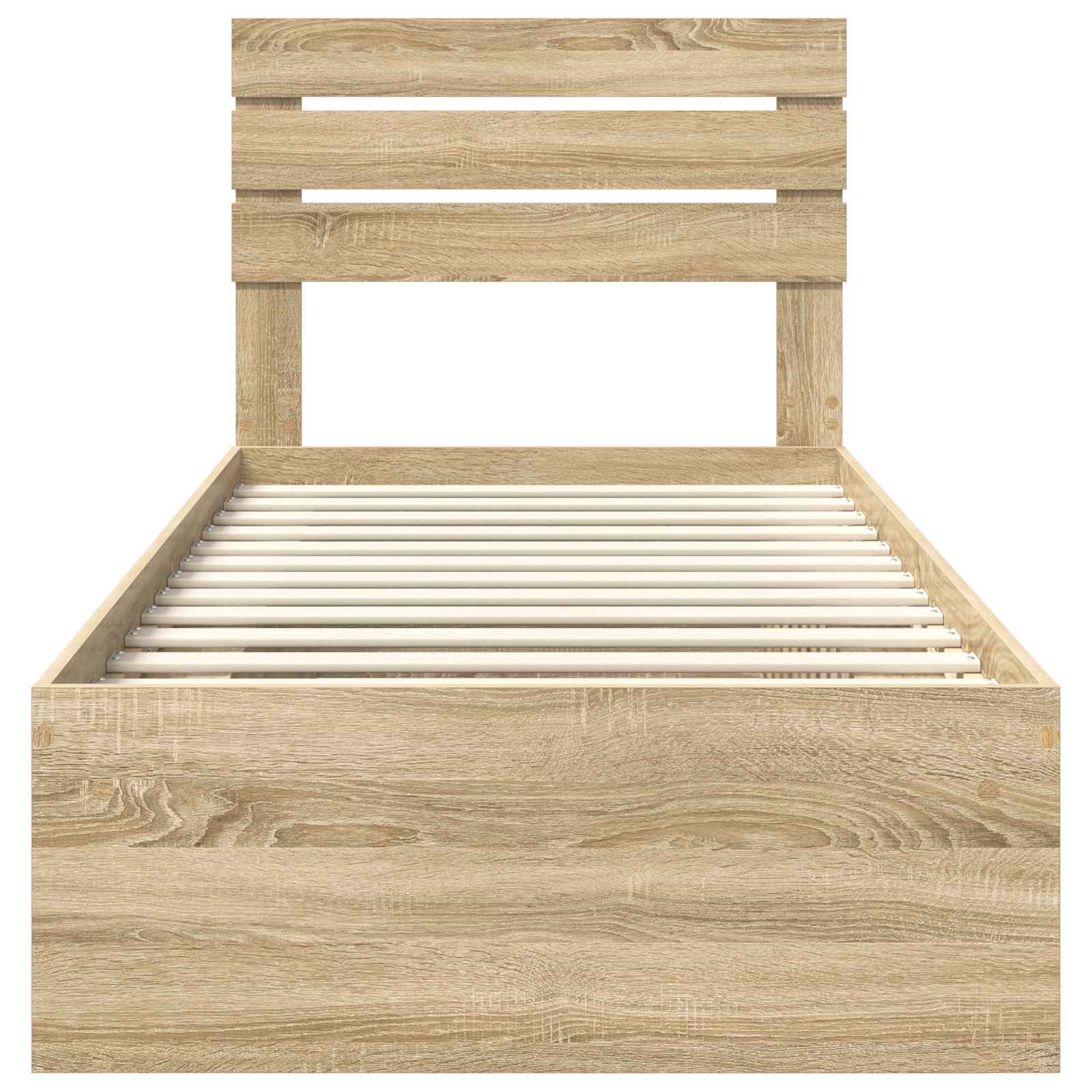 Bettrahmen Sonoma-Eiche 75 x 190 cm Massives Kiefernholz