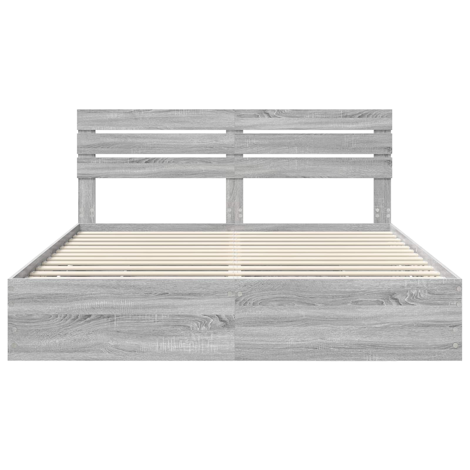 Bettrahmen Graues Sonoma 180 x 200 cm Ingenieurs Holz