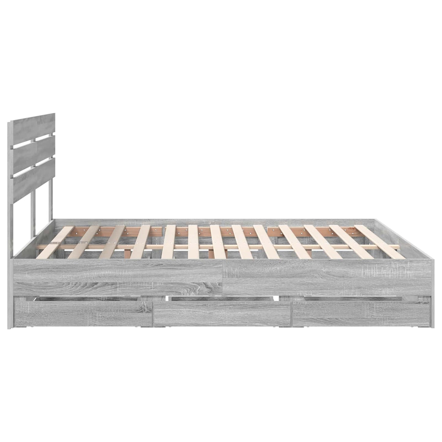 Bettrahmen Graues Sonoma 180 x 200 cm Ingenieurs Holz
