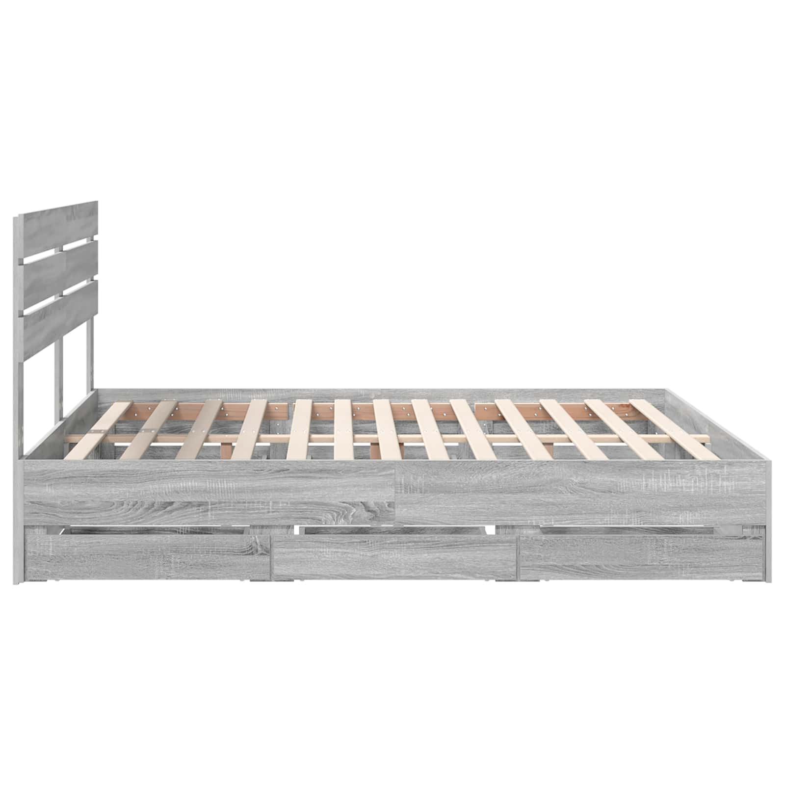 Bettrahmen Graues Sonoma 180 x 200 cm Ingenieurs Holz